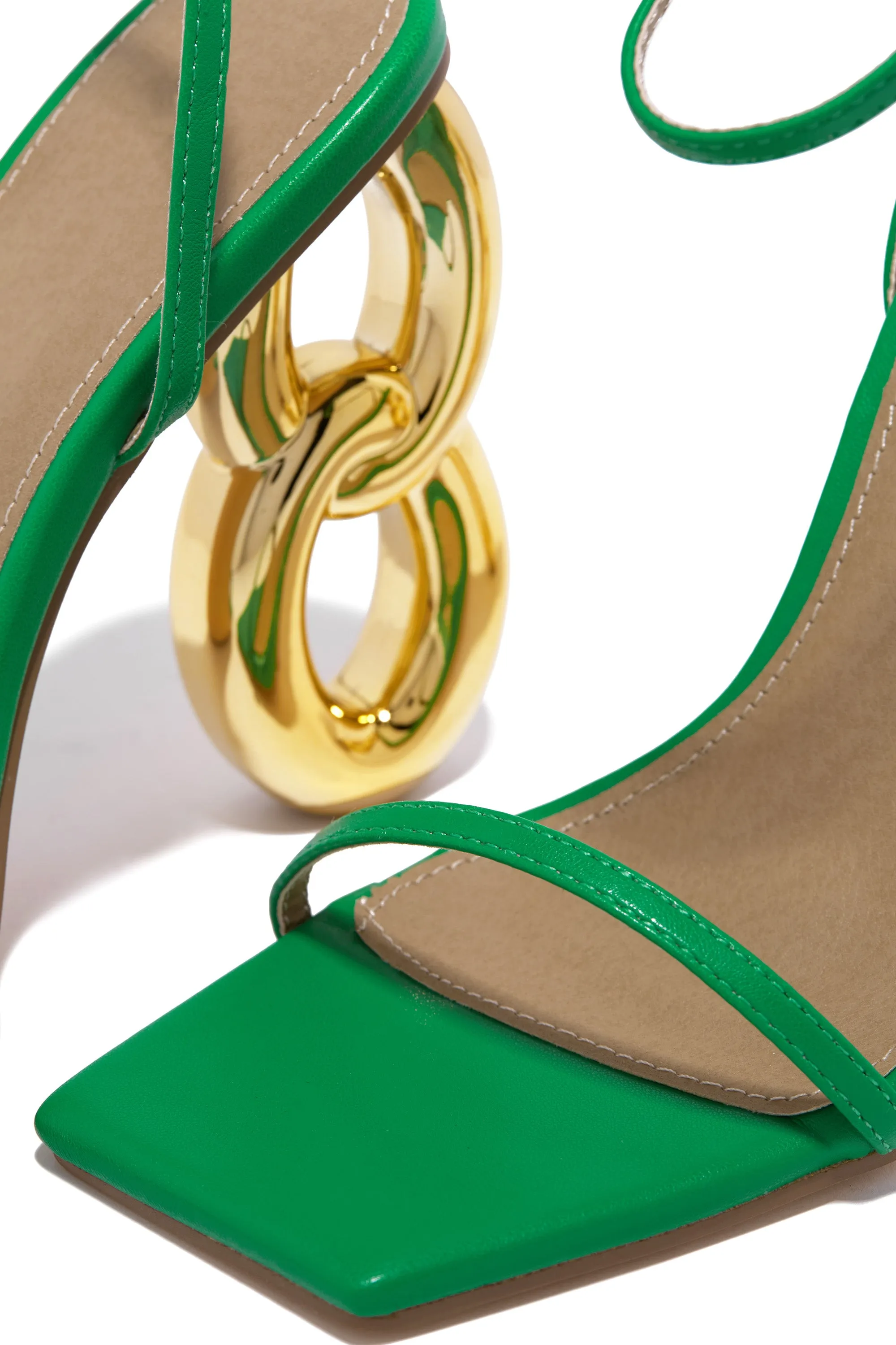 Work Of Art Single Sole High Heels - Green sold by Miss Lola product image thumbnail 2