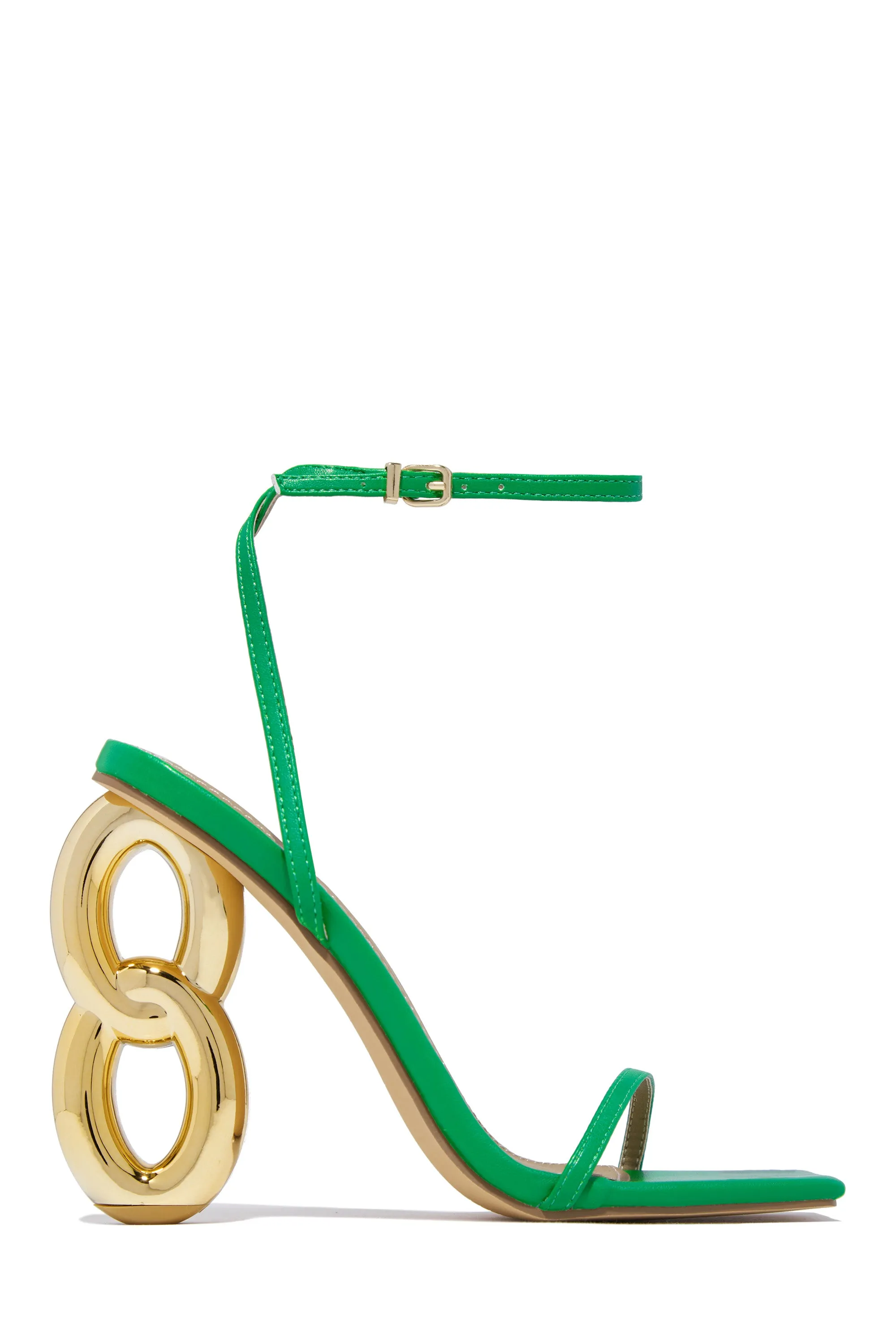 Work Of Art Single Sole High Heels - Green sold by Miss Lola