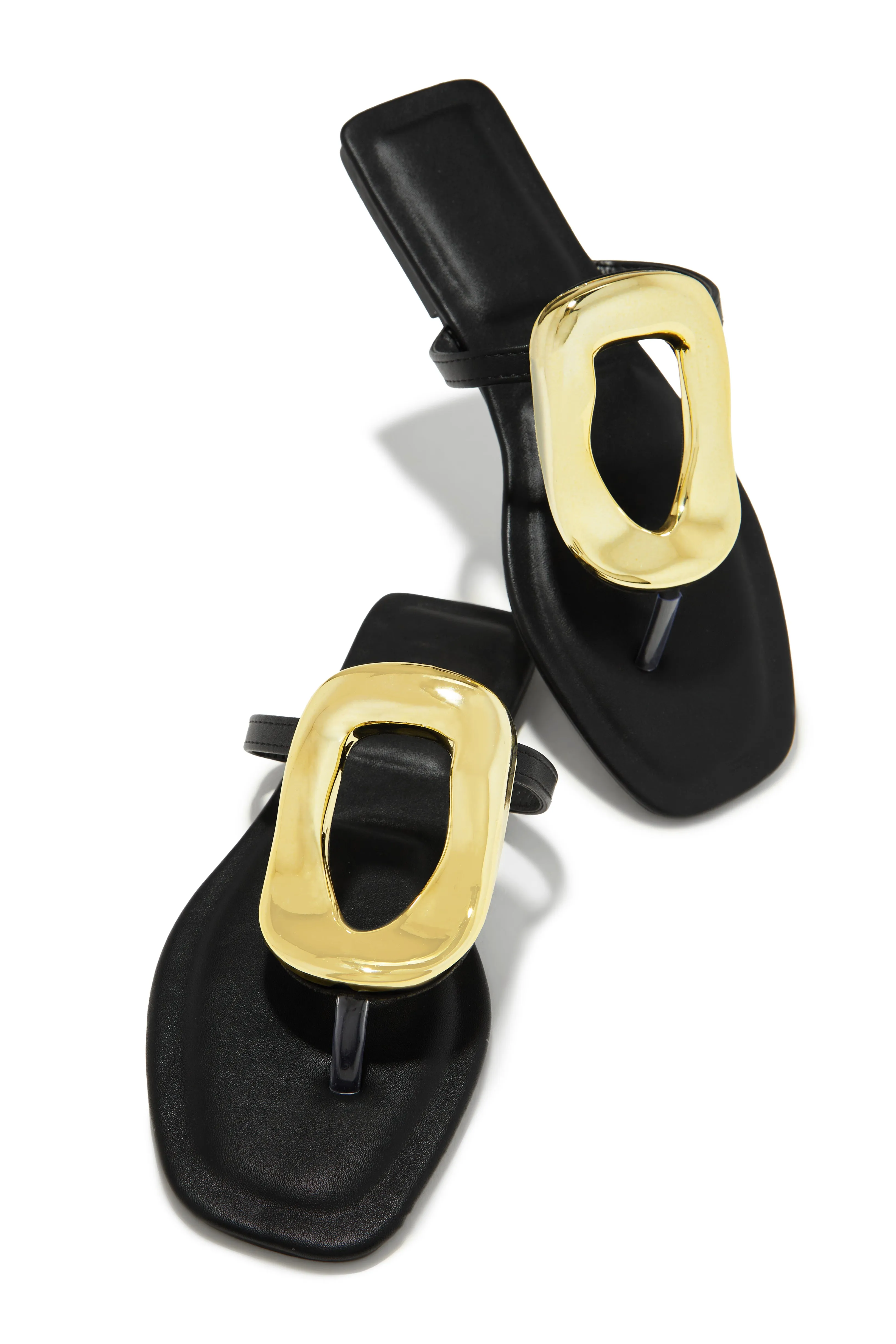 Adonna Slip On Thong Strap Sandals - Black sold by Miss Lola product image thumbnail 4