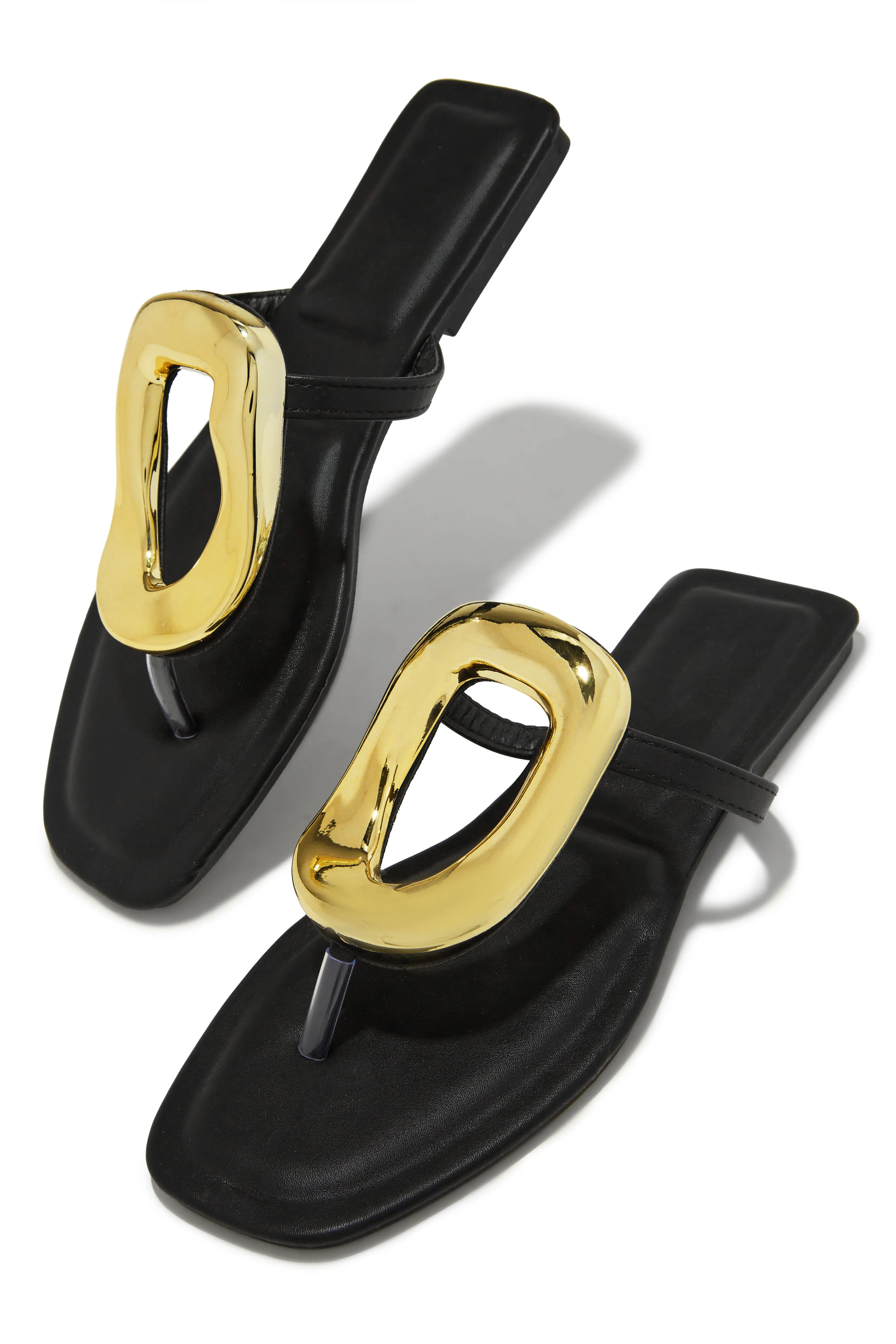 Adonna Slip On Thong Strap Sandals - Black sold by Miss Lola product image thumbnail 2