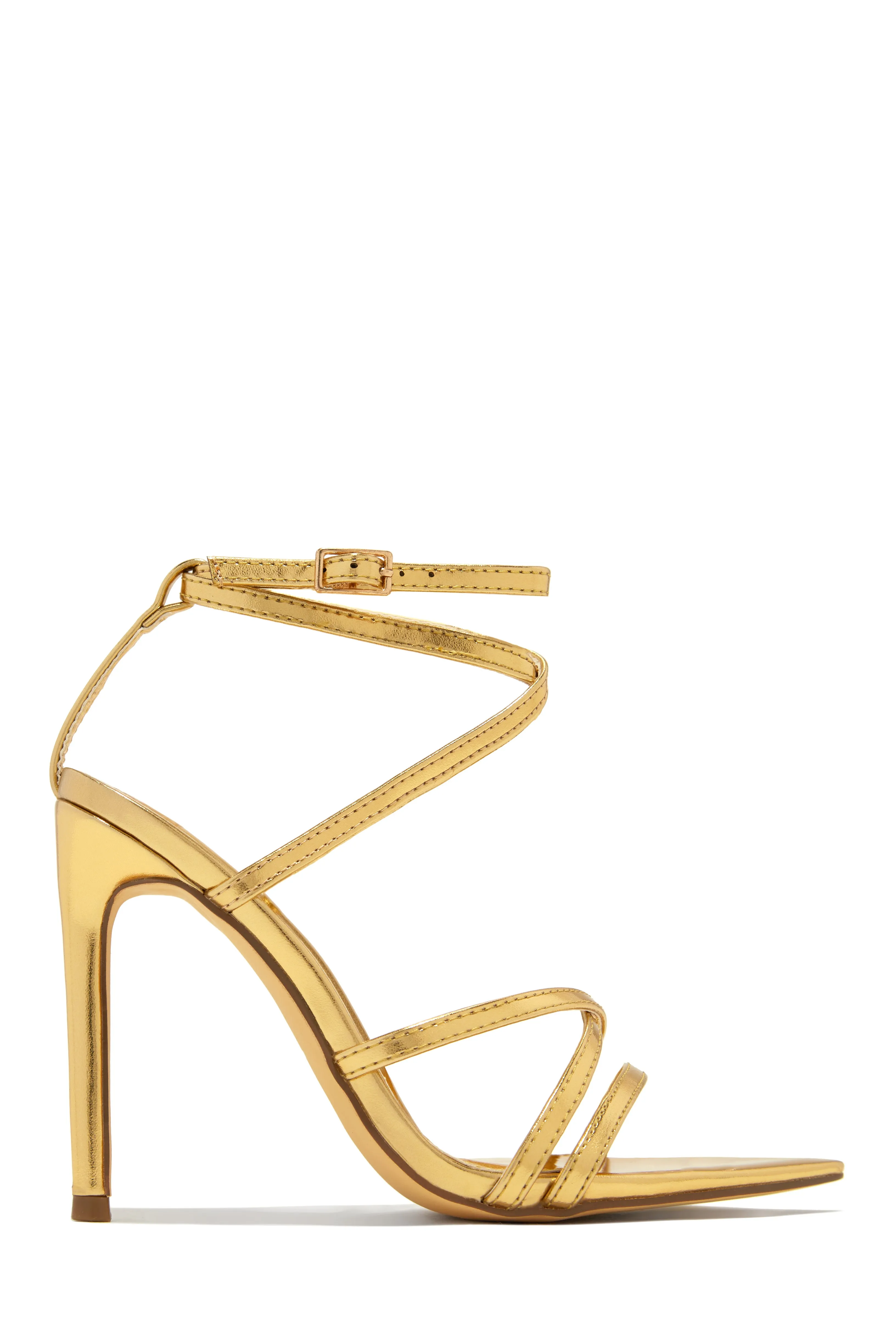 Gossip Girl Strappy High Heels - Gold sold by Miss Lola product image thumbnail 4