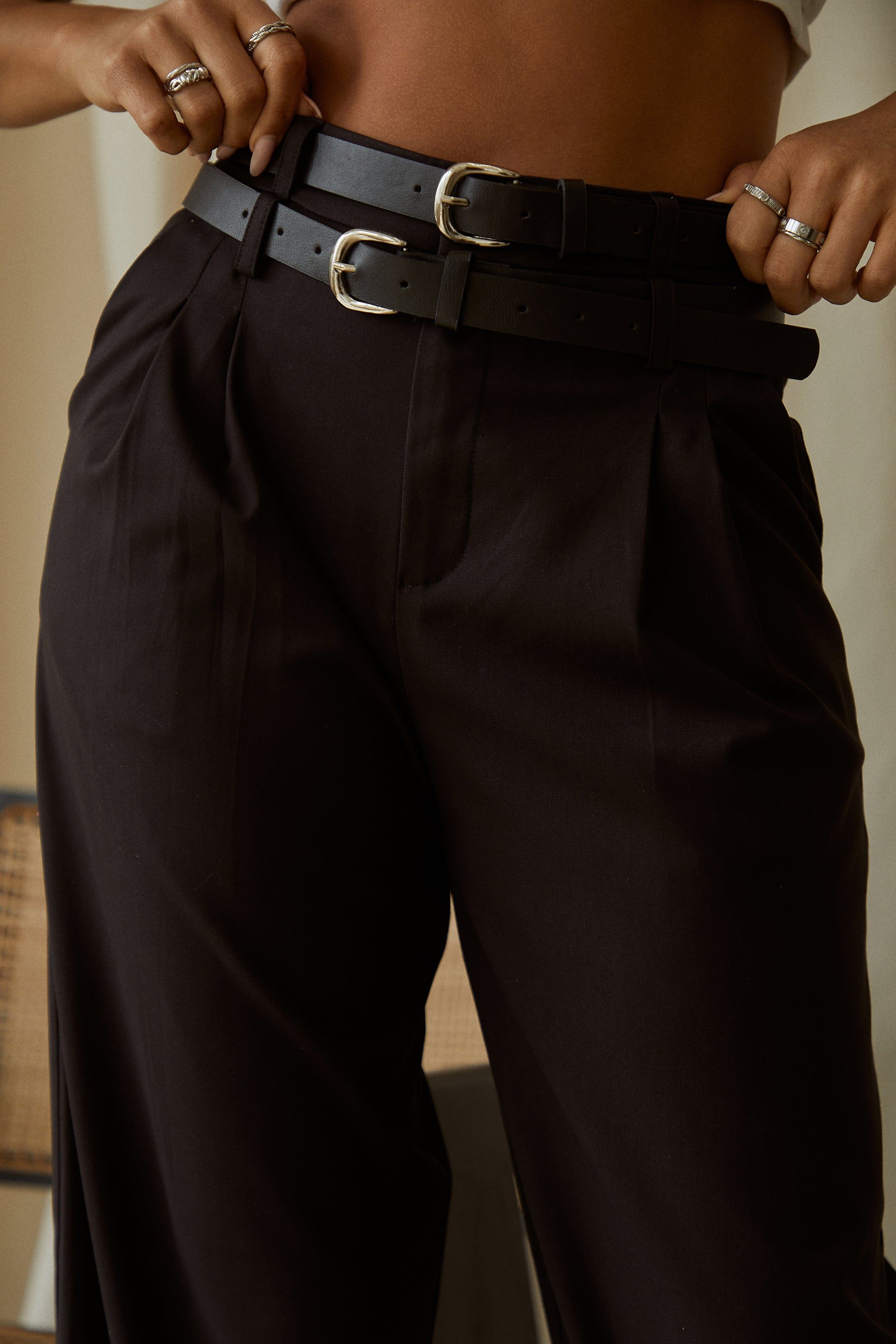 Anesa High Waist Trouser - Black sold by Miss Lola product image thumbnail 2