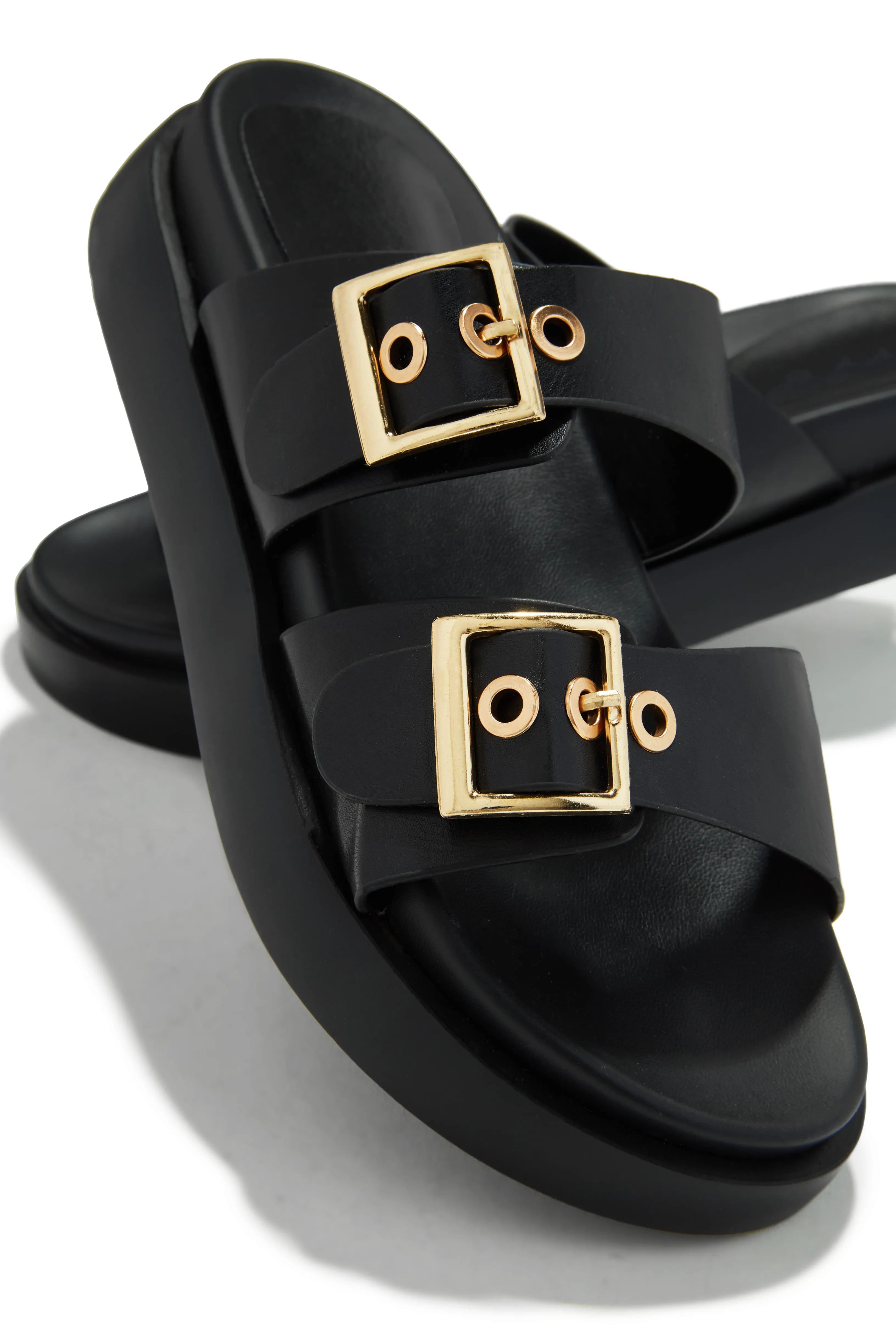 Cabo Sands Slip On Chunky Sandals - Black sold by Miss Lola product image thumbnail 3