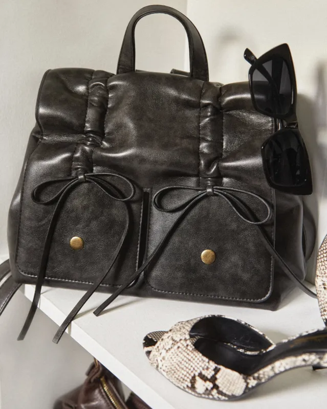 Ingrid Bow Backpack - Black sold by Miss Lola