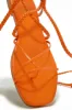 Live In Paradise Lace Up Sandals - Orange sold by Miss Lola