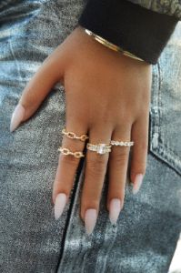 Always Yours Embellished Ring - Gold sold by Miss Lola