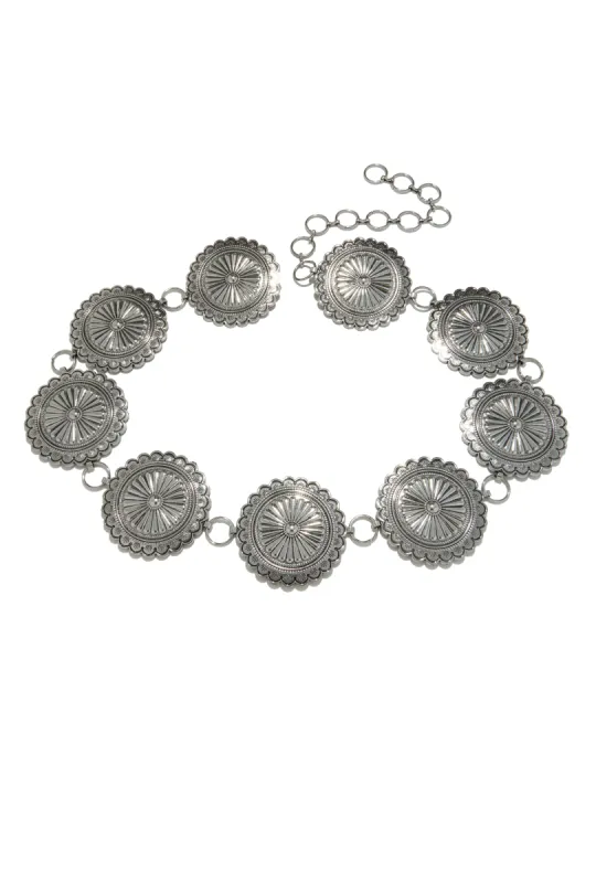 Shawna Western Pendant Chain Belt - Silver sold by Miss Lola
