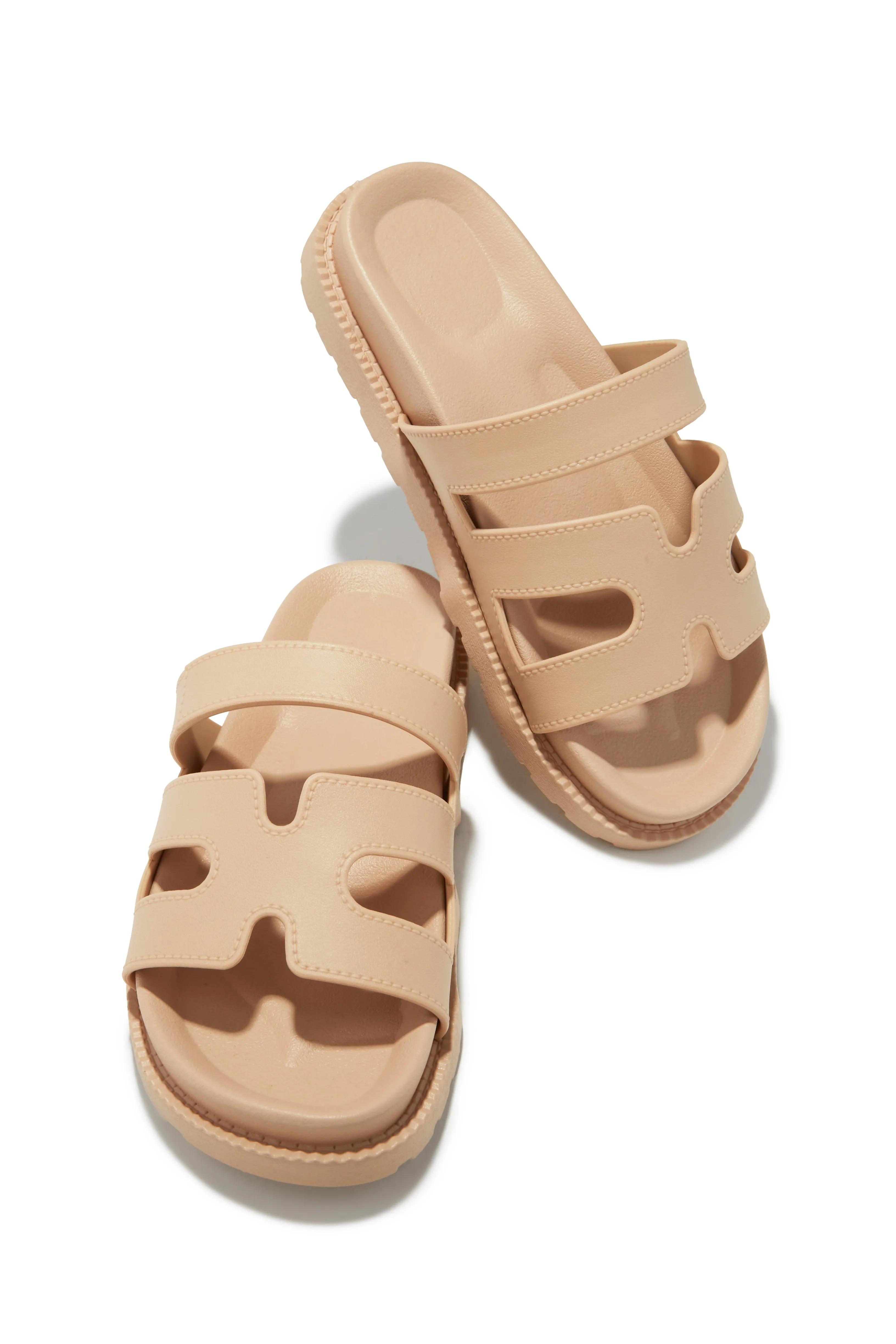 Kairi Chunky Slip On Sandals - Nude sold by Miss Lola product image thumbnail 4