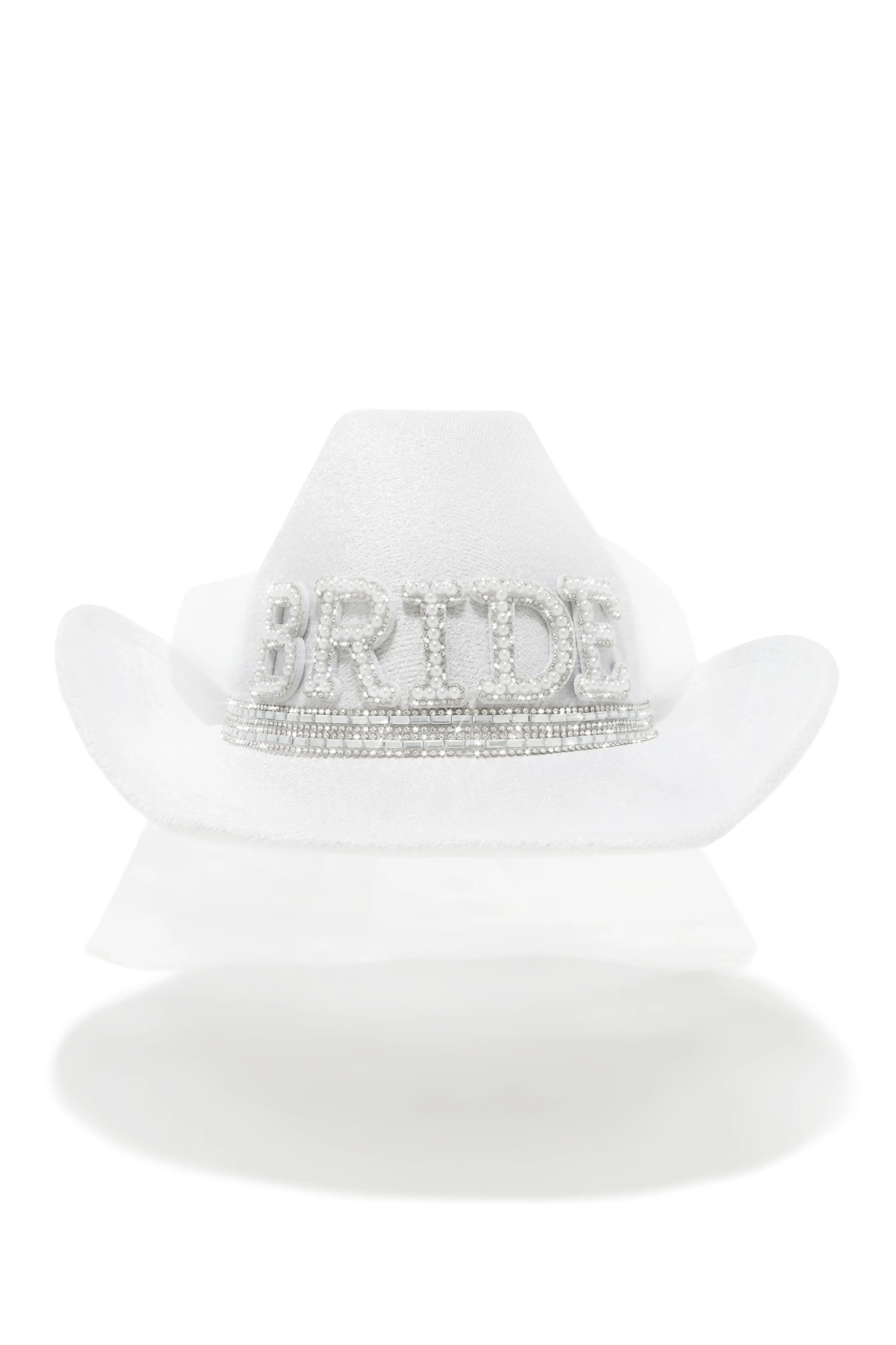 Last Rodeo Faux Pearl Cowgirl Hat - White sold by Miss Lola product image thumbnail 3