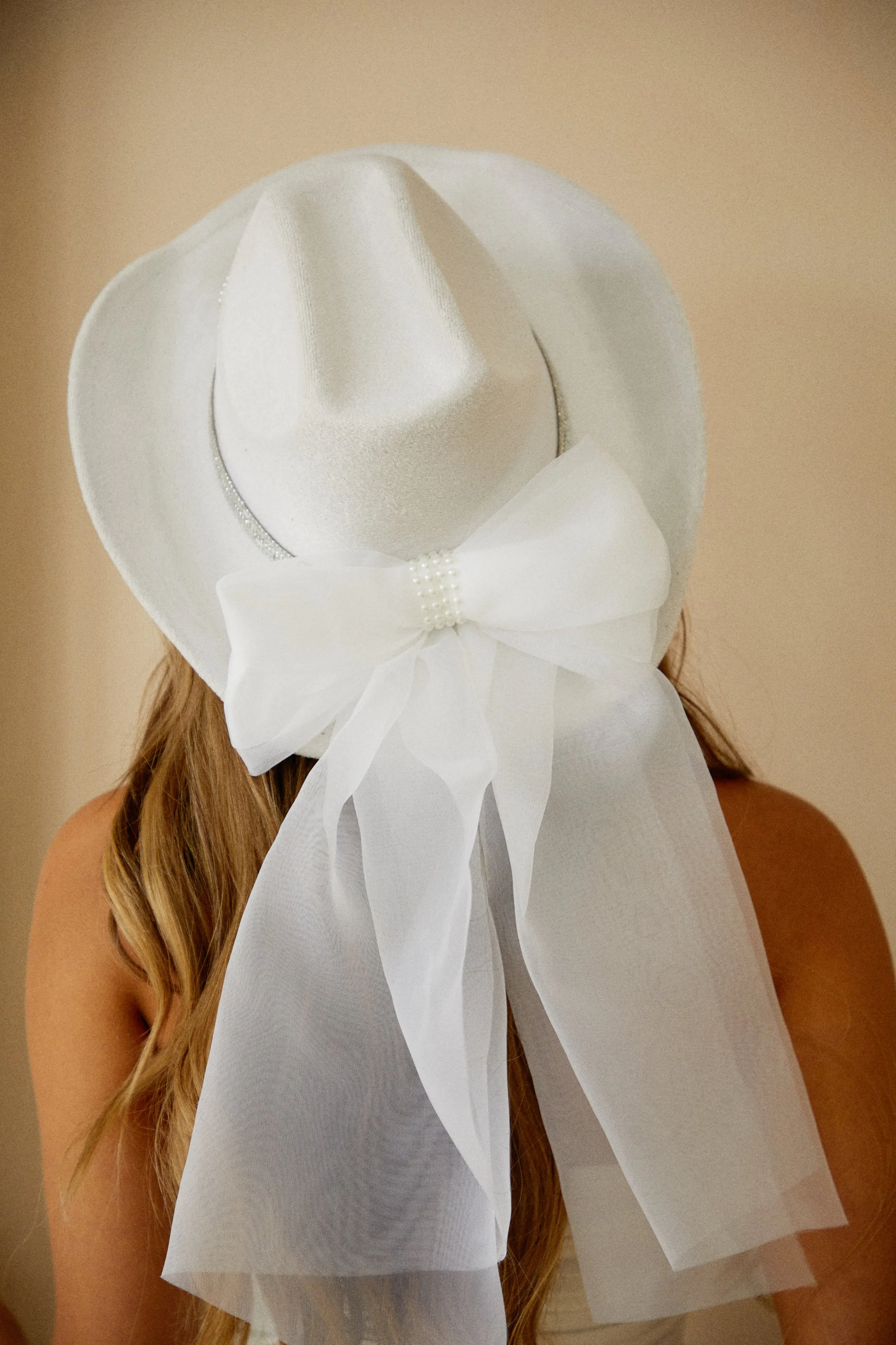 Last Rodeo Faux Pearl Cowgirl Hat - White sold by Miss Lola product image thumbnail 2