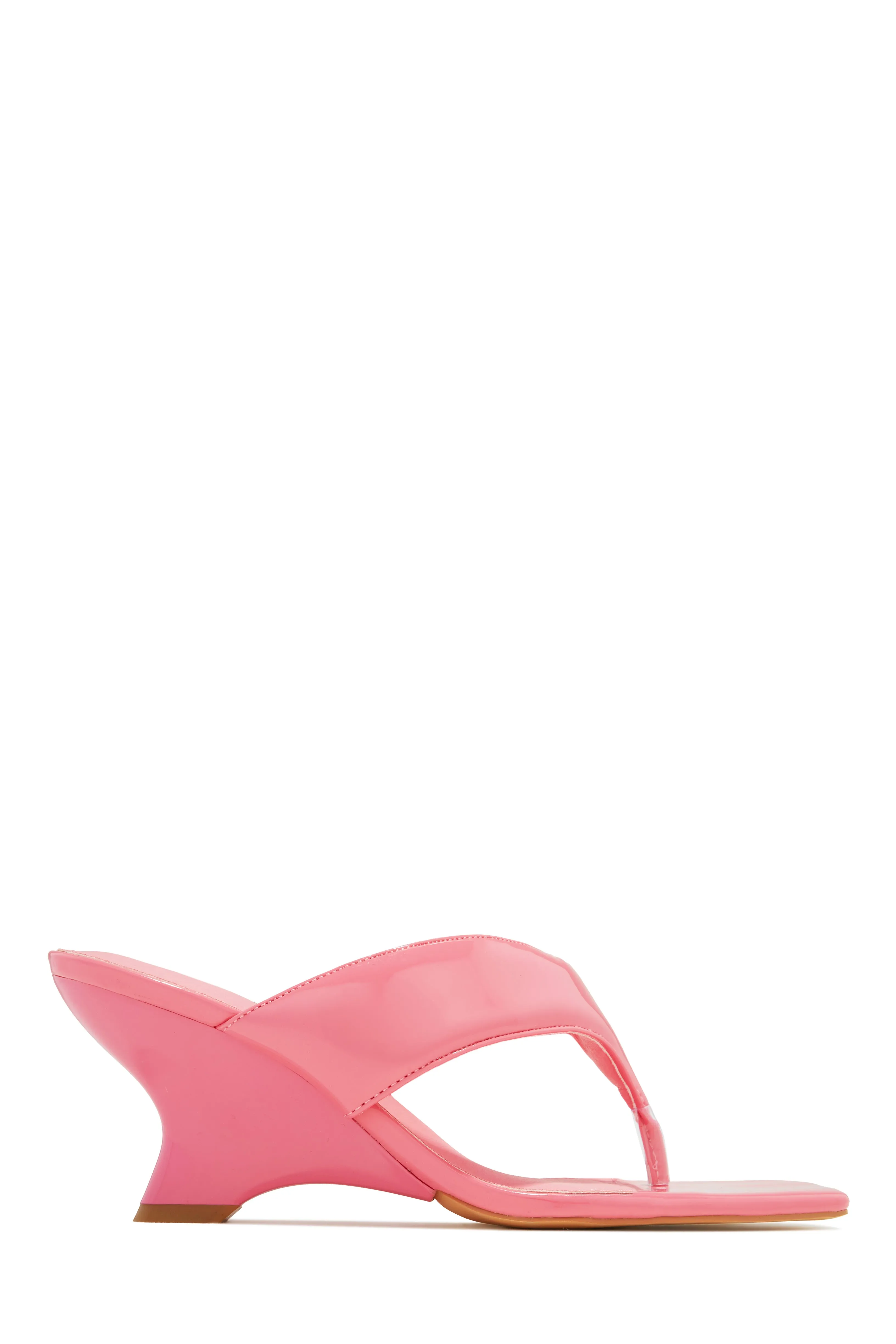 Kaline Thong Strap Mule Heels - Pink sold by Miss Lola product image thumbnail 3
