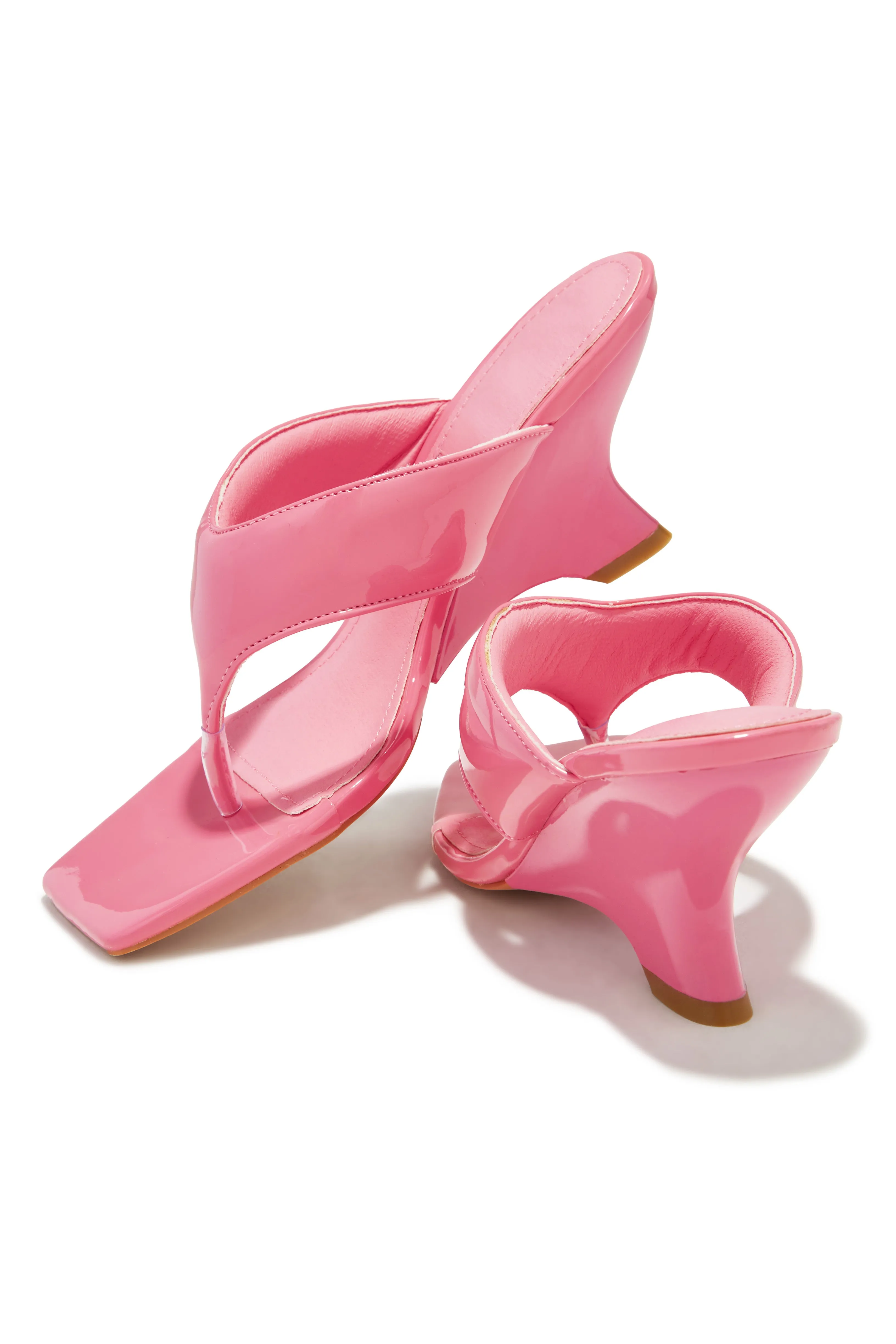 Kaline Thong Strap Mule Heels - Pink sold by Miss Lola product image thumbnail 2