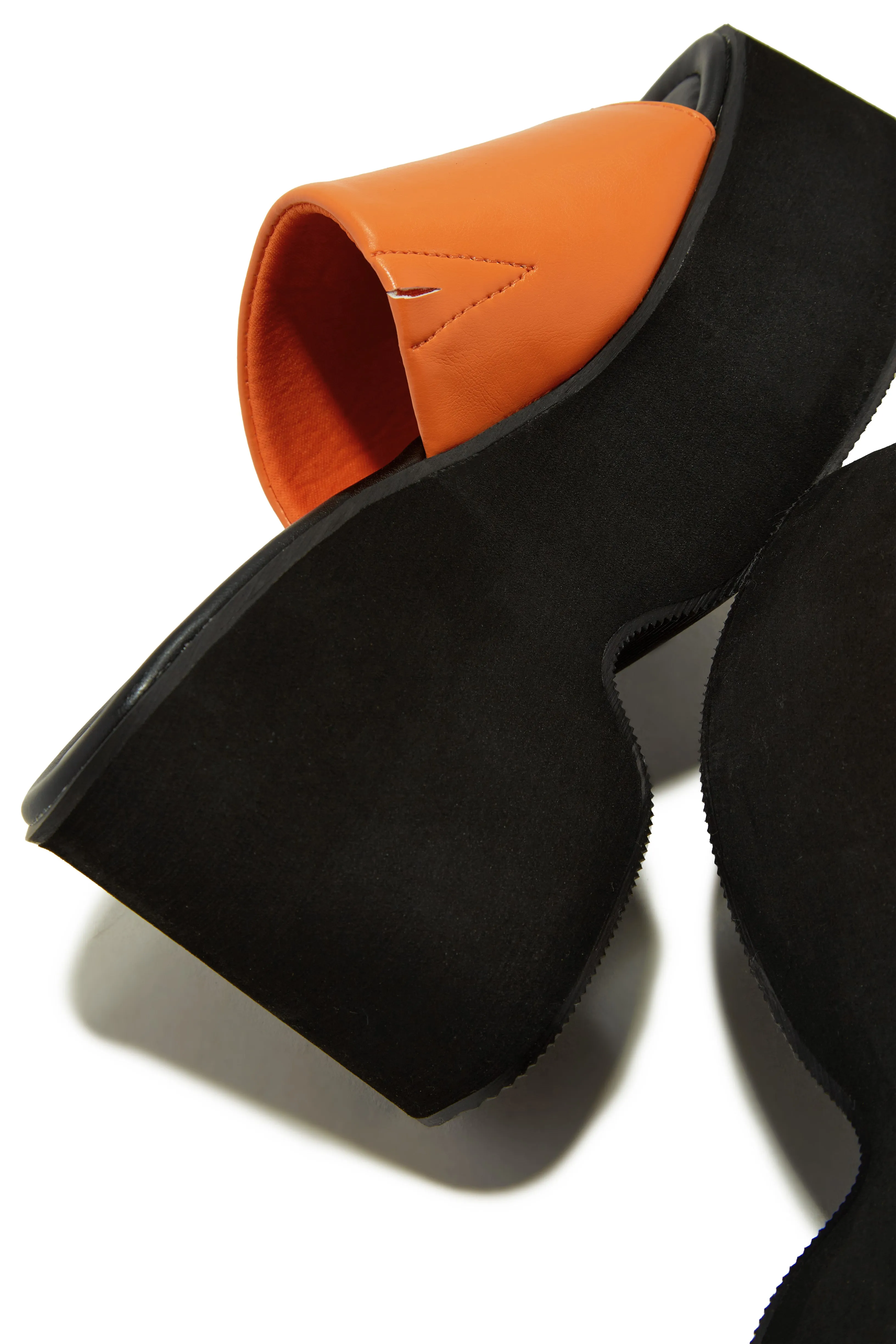 Francia Platform Slip On Sandals - Orange sold by Miss Lola product image thumbnail 5