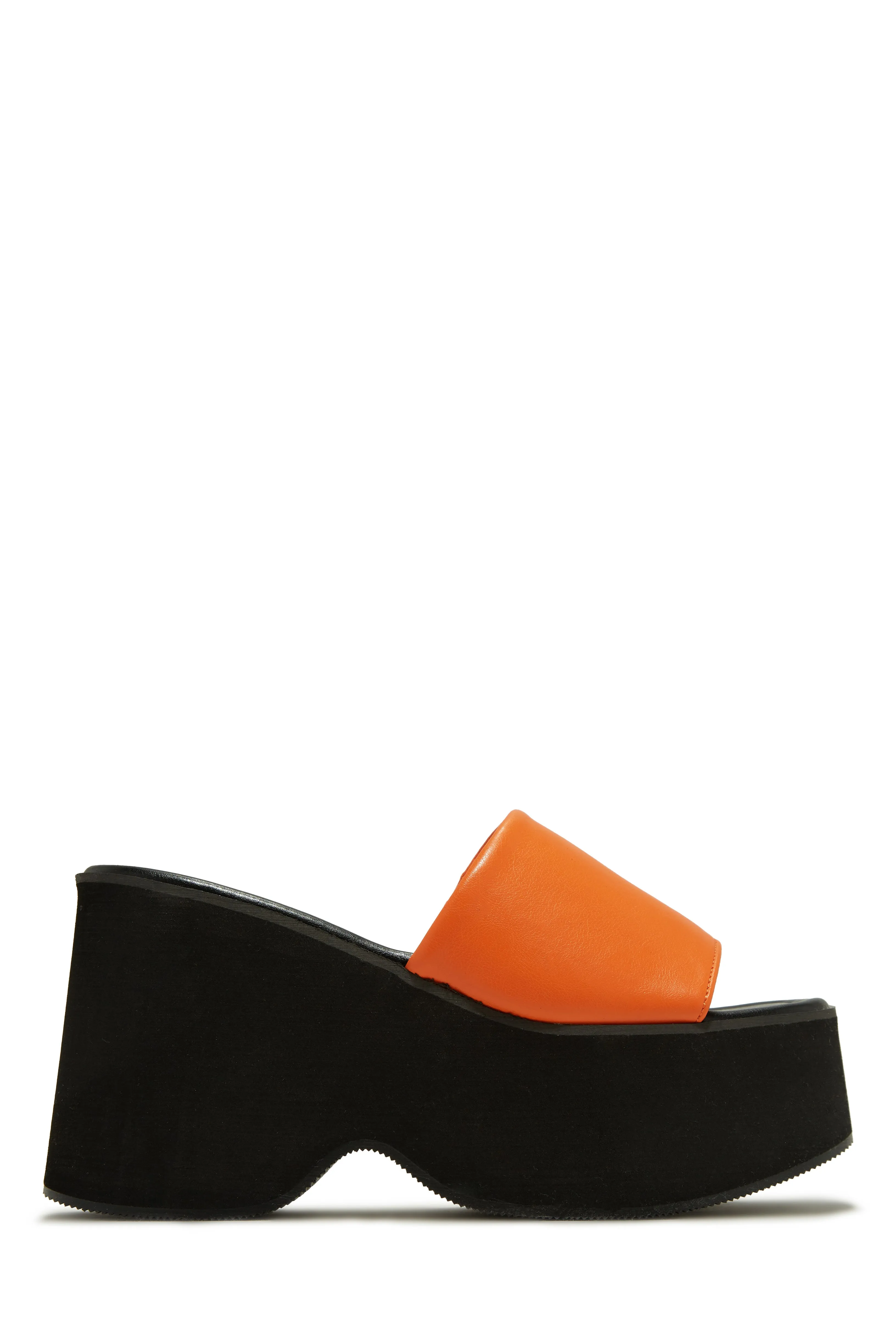 Francia Platform Slip On Sandals - Orange sold by Miss Lola product image thumbnail 3