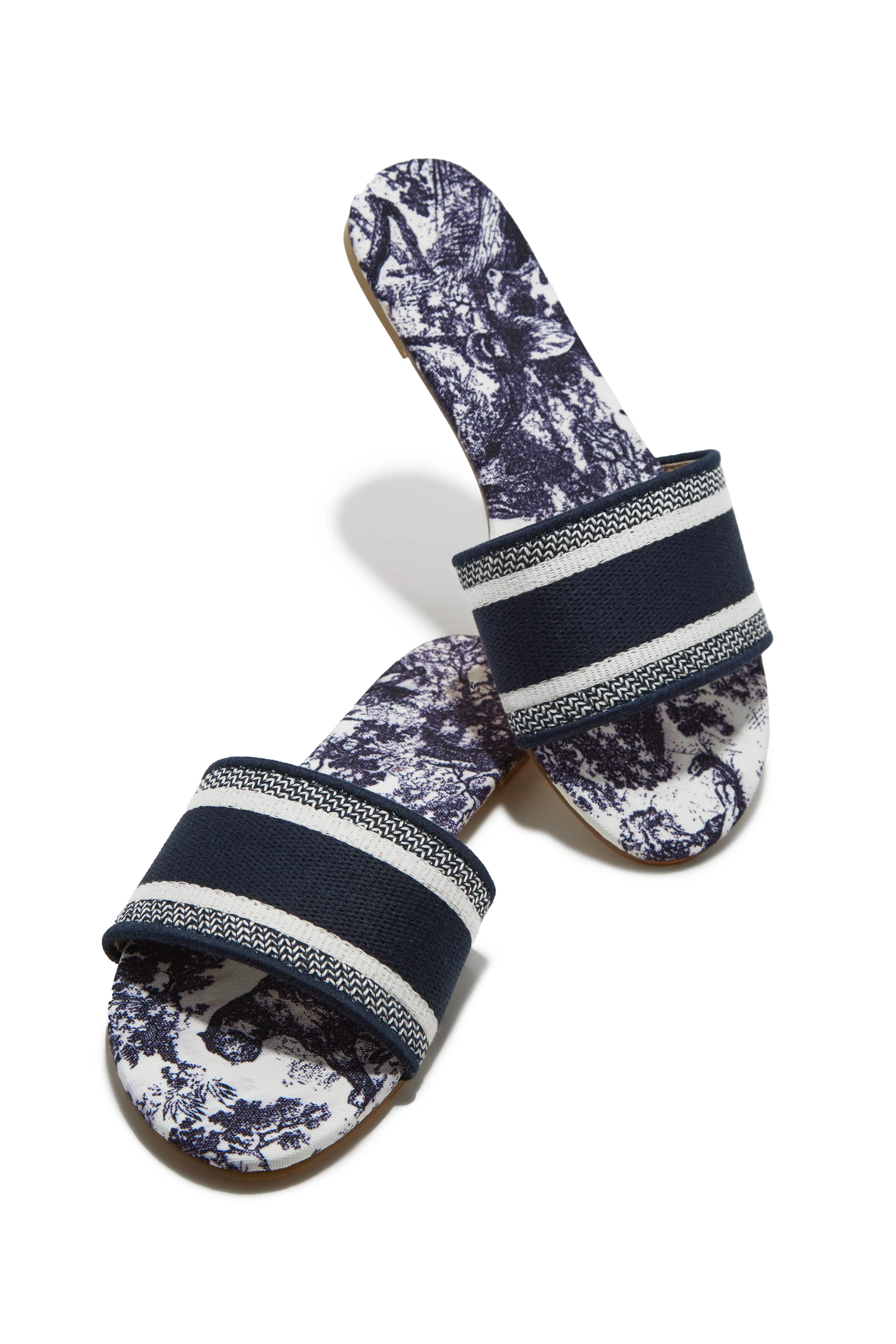 Island Oasis Slip On Sandals - Navy sold by Miss Lola product image thumbnail 5