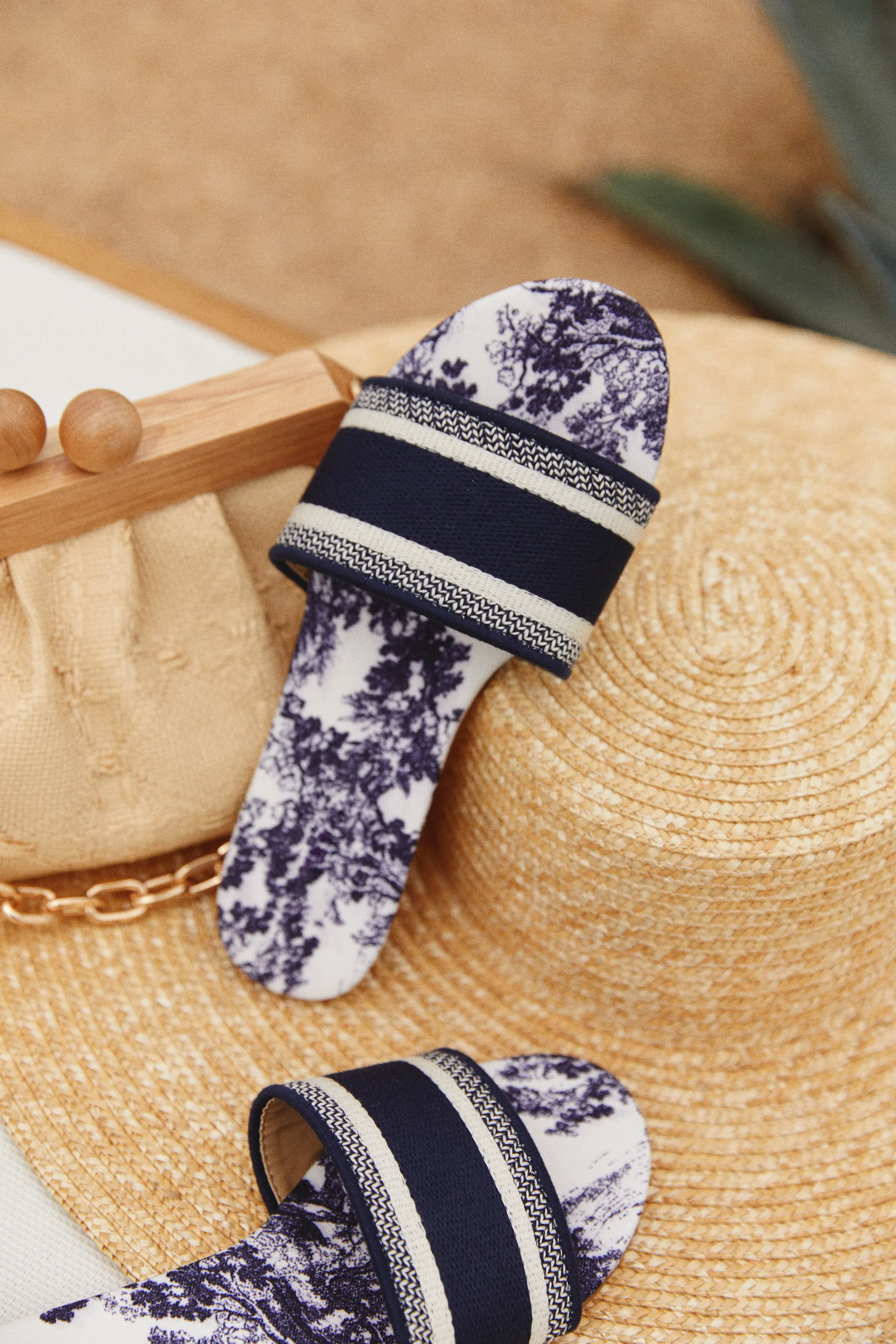 Island Oasis Slip On Sandals - Navy sold by Miss Lola product image thumbnail 3