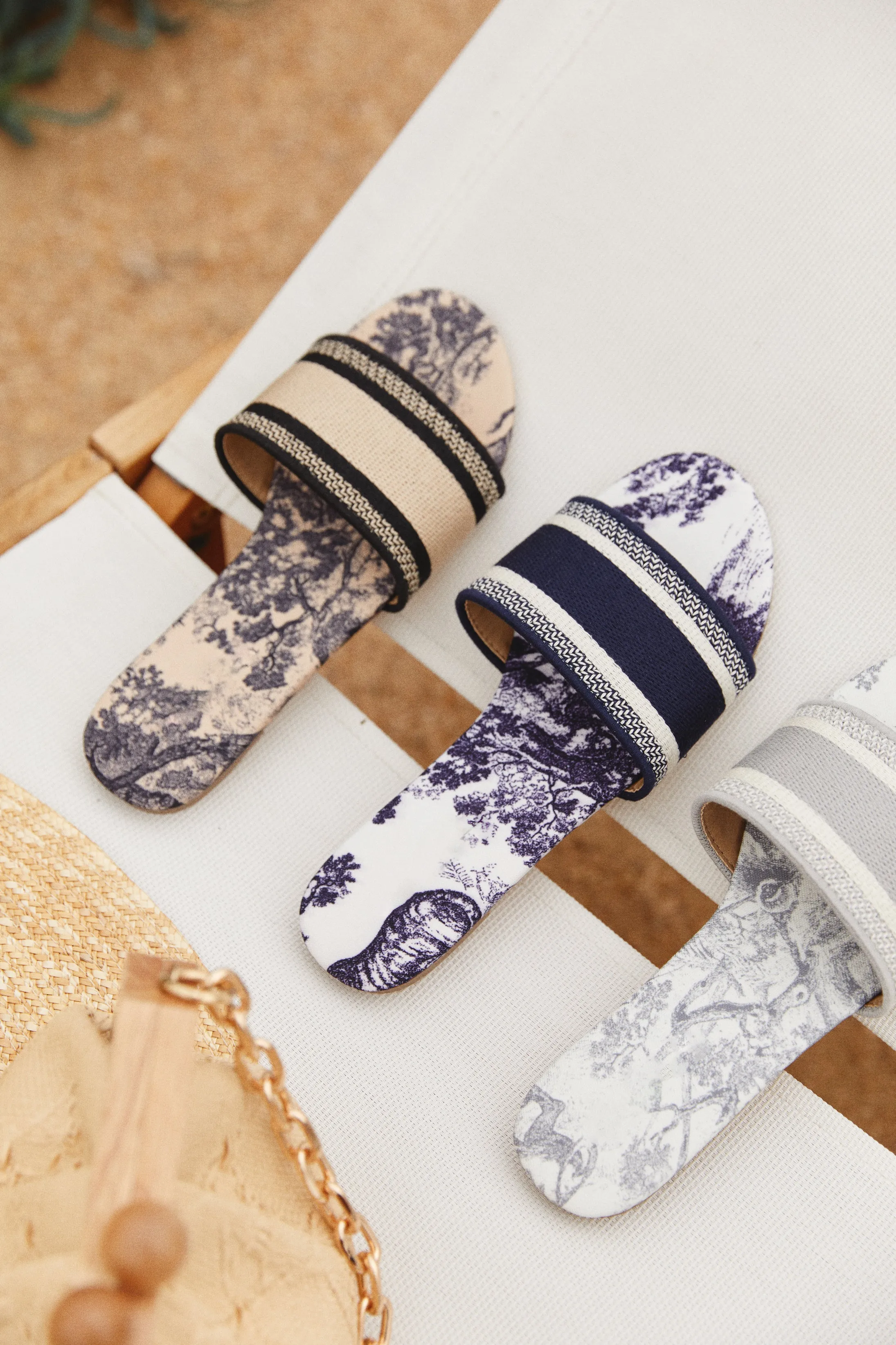 Island Oasis Slip On Sandals - Navy sold by Miss Lola product image thumbnail 4