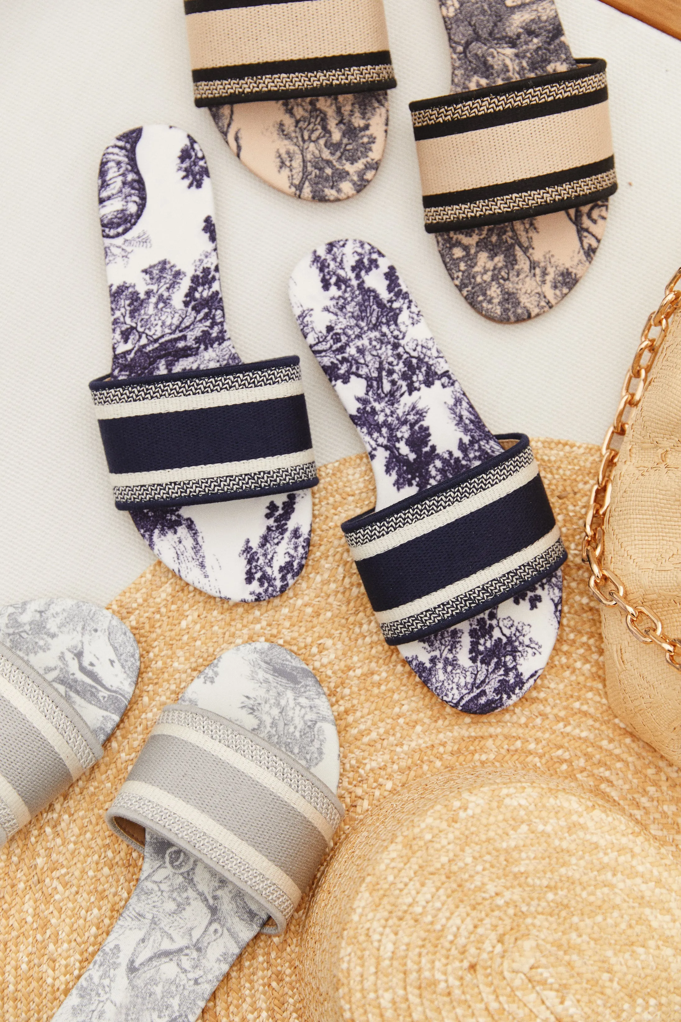 Island Oasis Slip On Sandals - Navy sold by Miss Lola product image thumbnail 2