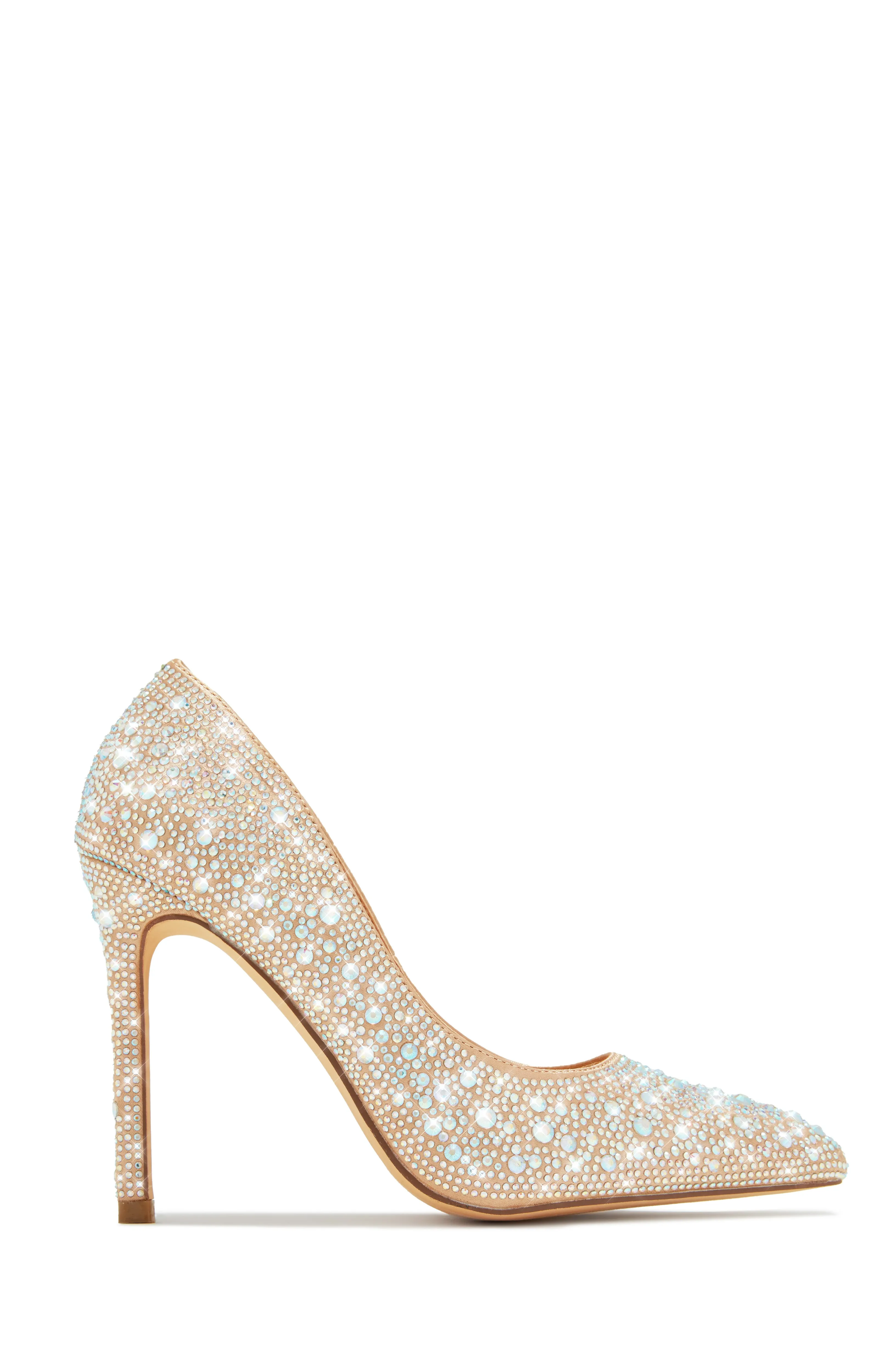 Kelly Embellished High Heel Pumps - Champagne sold by Miss Lola product image thumbnail 4