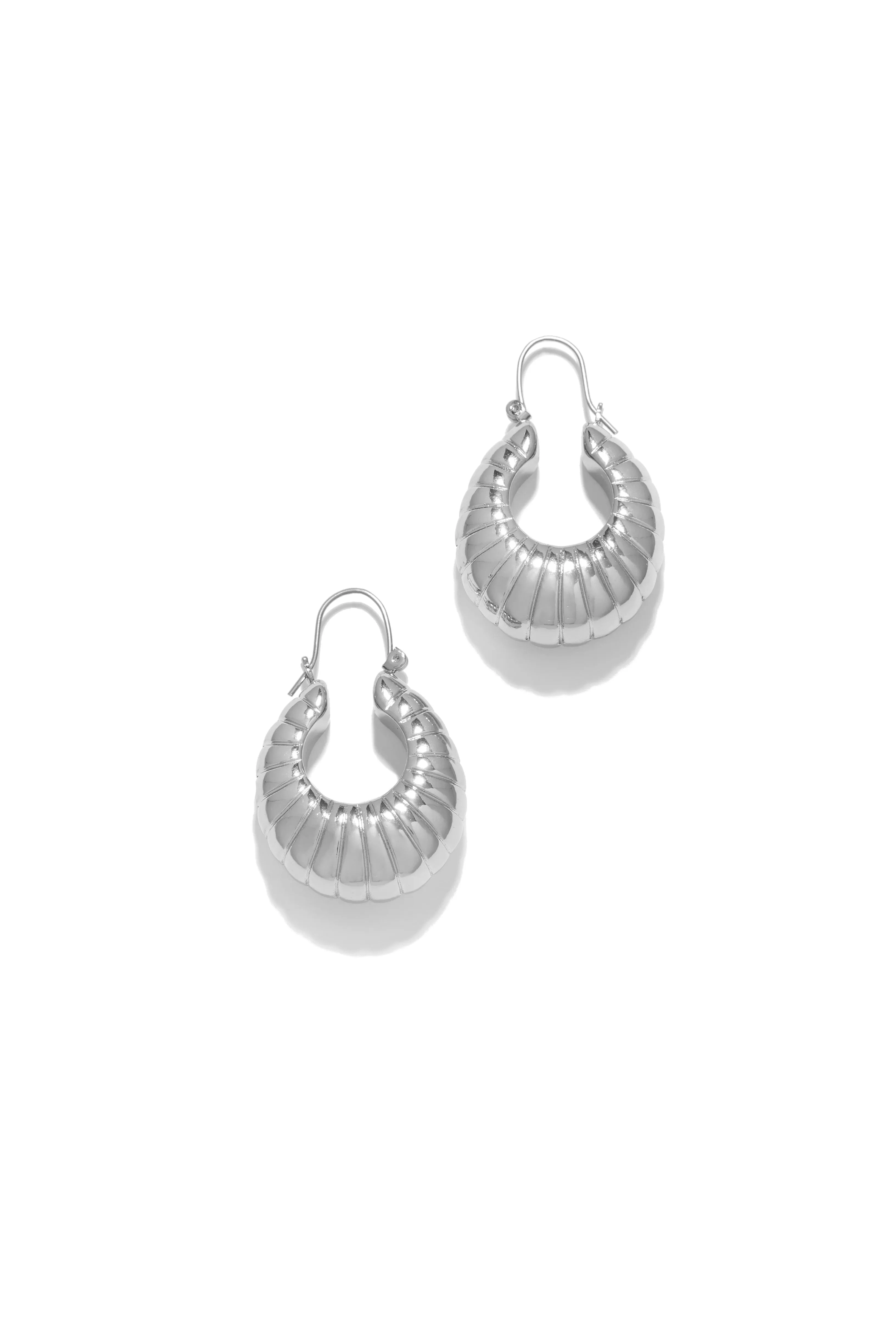 Evania Chunky Hoop Earring - Silver sold by Miss Lola product image thumbnail 2
