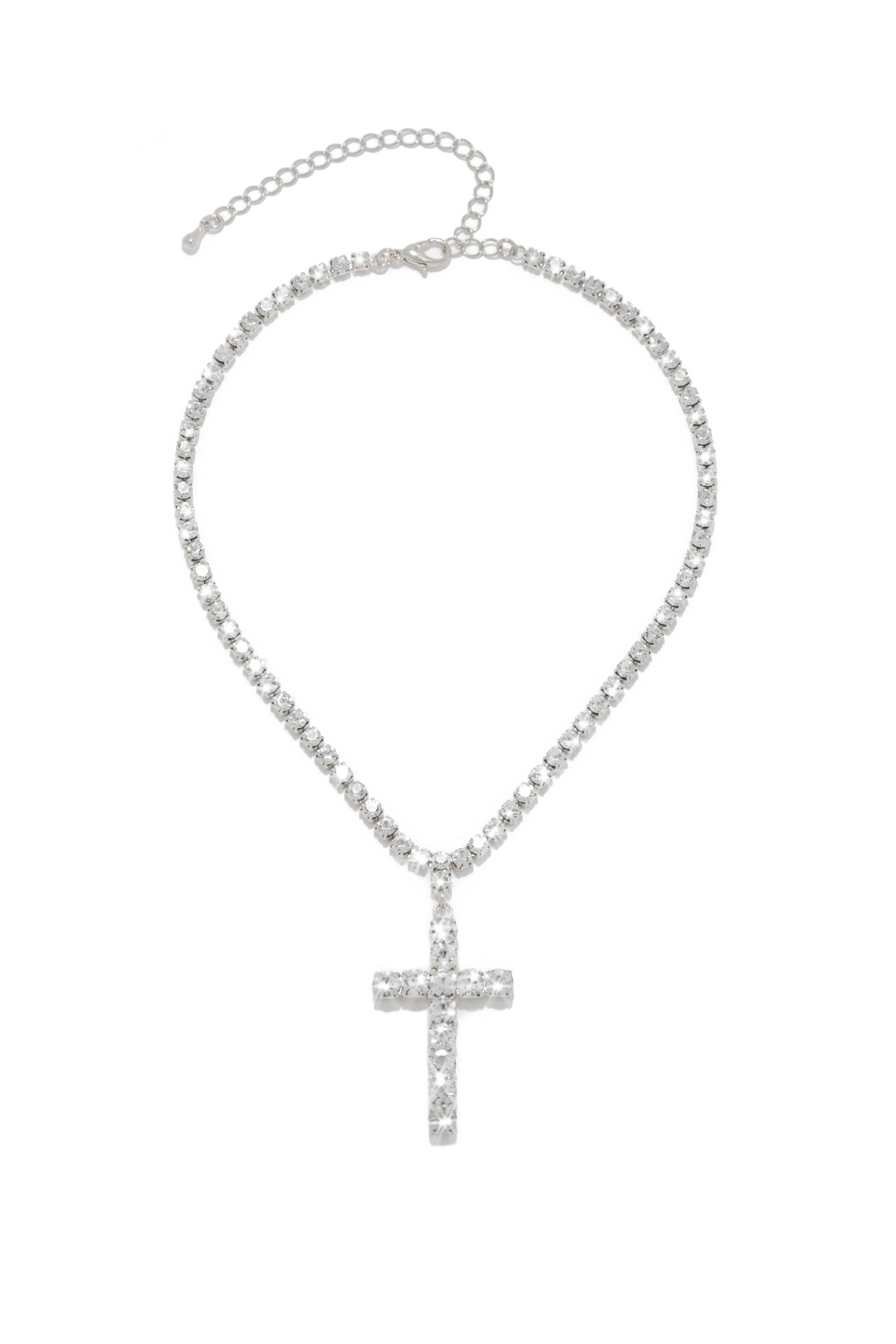 All Faith Embellished Cross Necklace - Gold sold by Miss Lola product image thumbnail 5