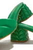 La Vita Block Heel Mules - Green sold by Miss Lola