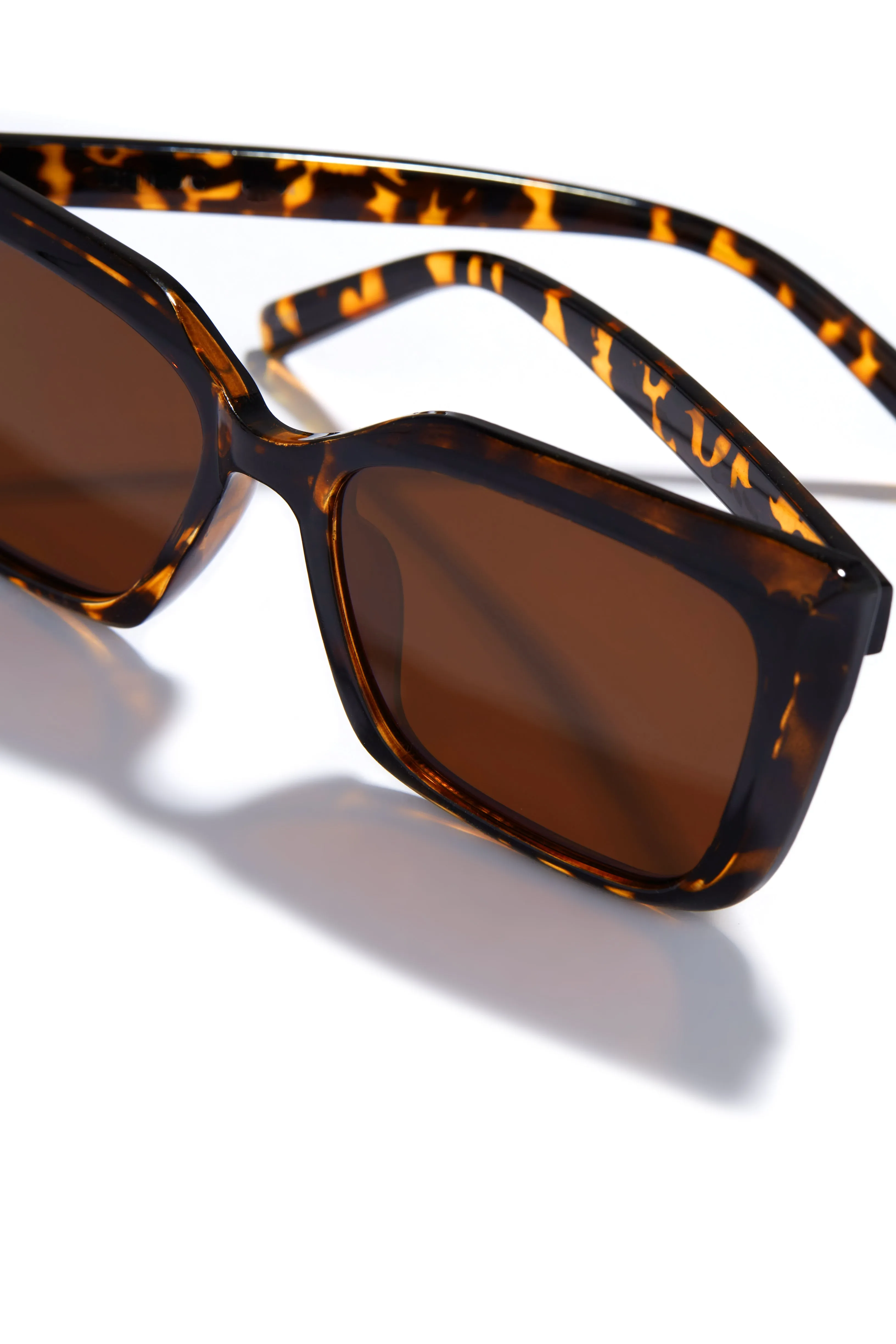 Leya Square Sunglasses - Tortoise sold by Miss Lola product image thumbnail 2