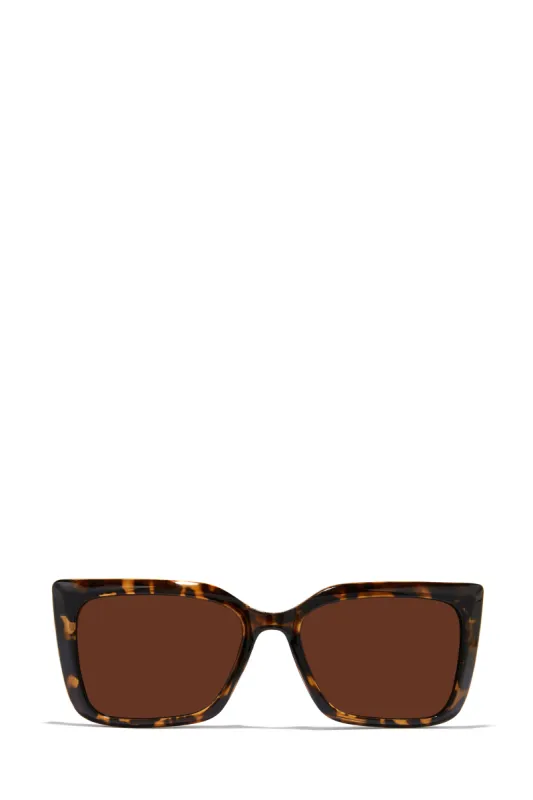 Leya Square Sunglasses - Tortoise sold by Miss Lola