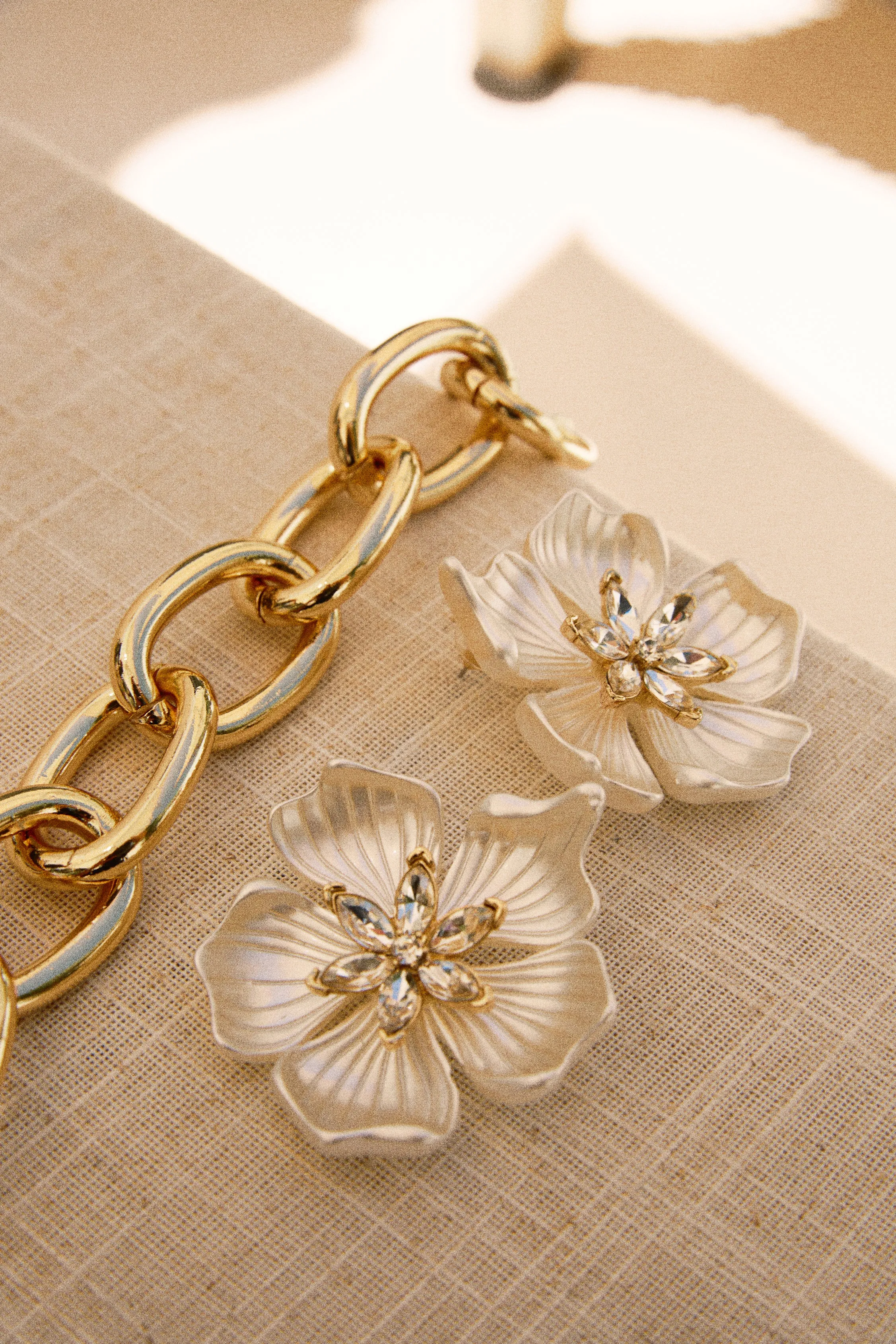 Lilian Flower Statement Earring - Pearl sold by Miss Lola product image thumbnail 2