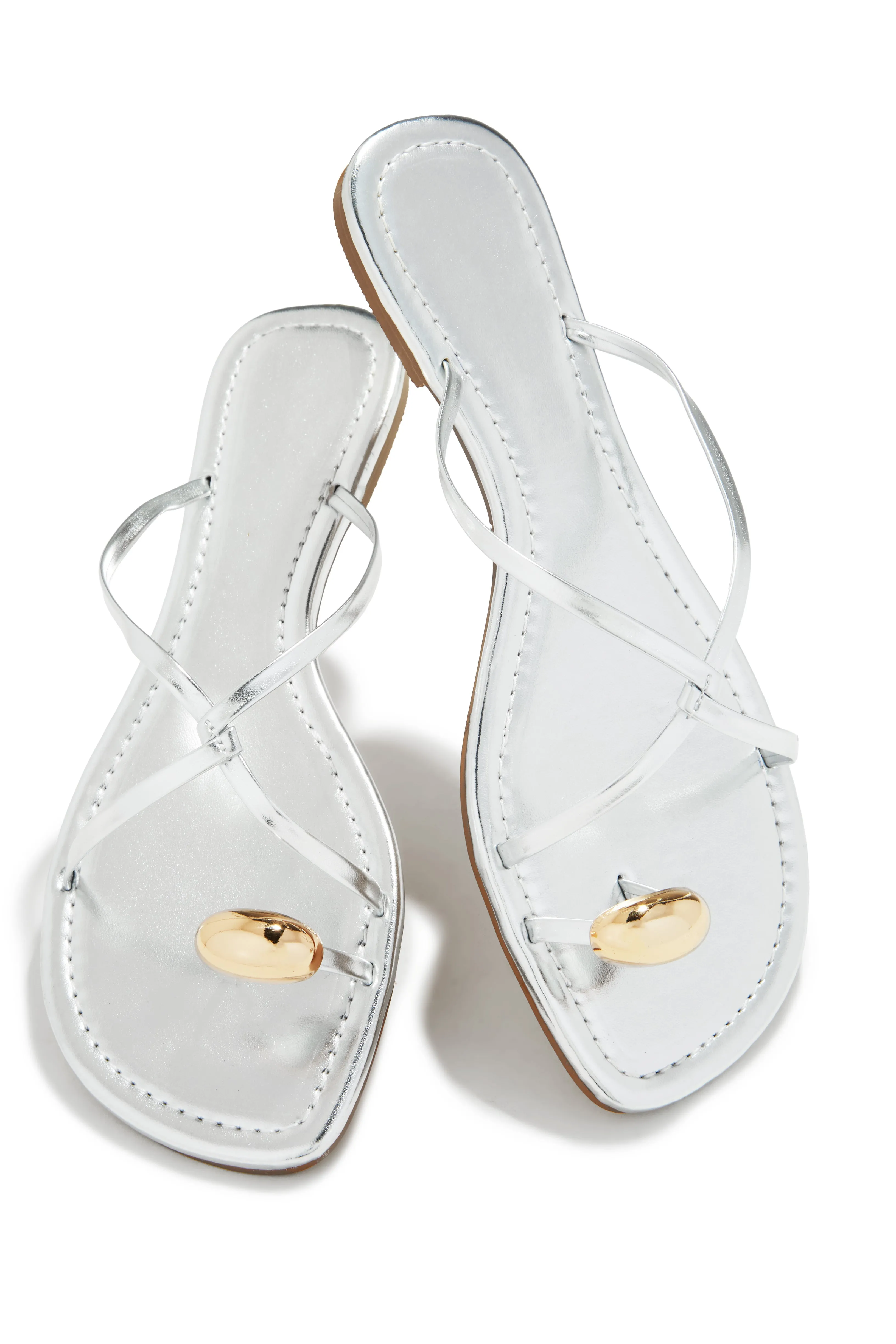 Kahlia Slip On Sandals - Silver sold by Miss Lola product image thumbnail 2
