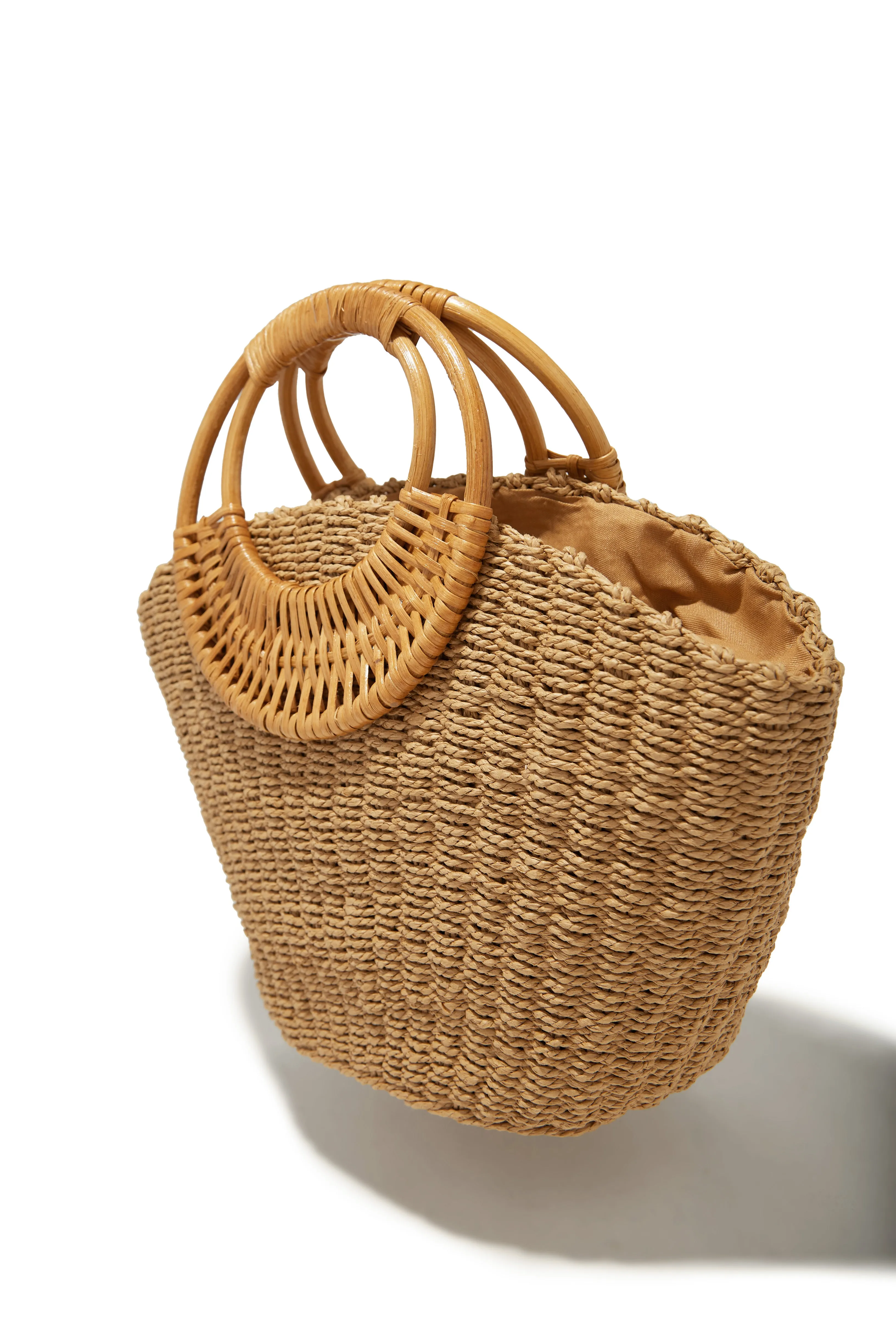 Marysol Woven Straw Handbag - Tan sold by Miss Lola product image thumbnail 4