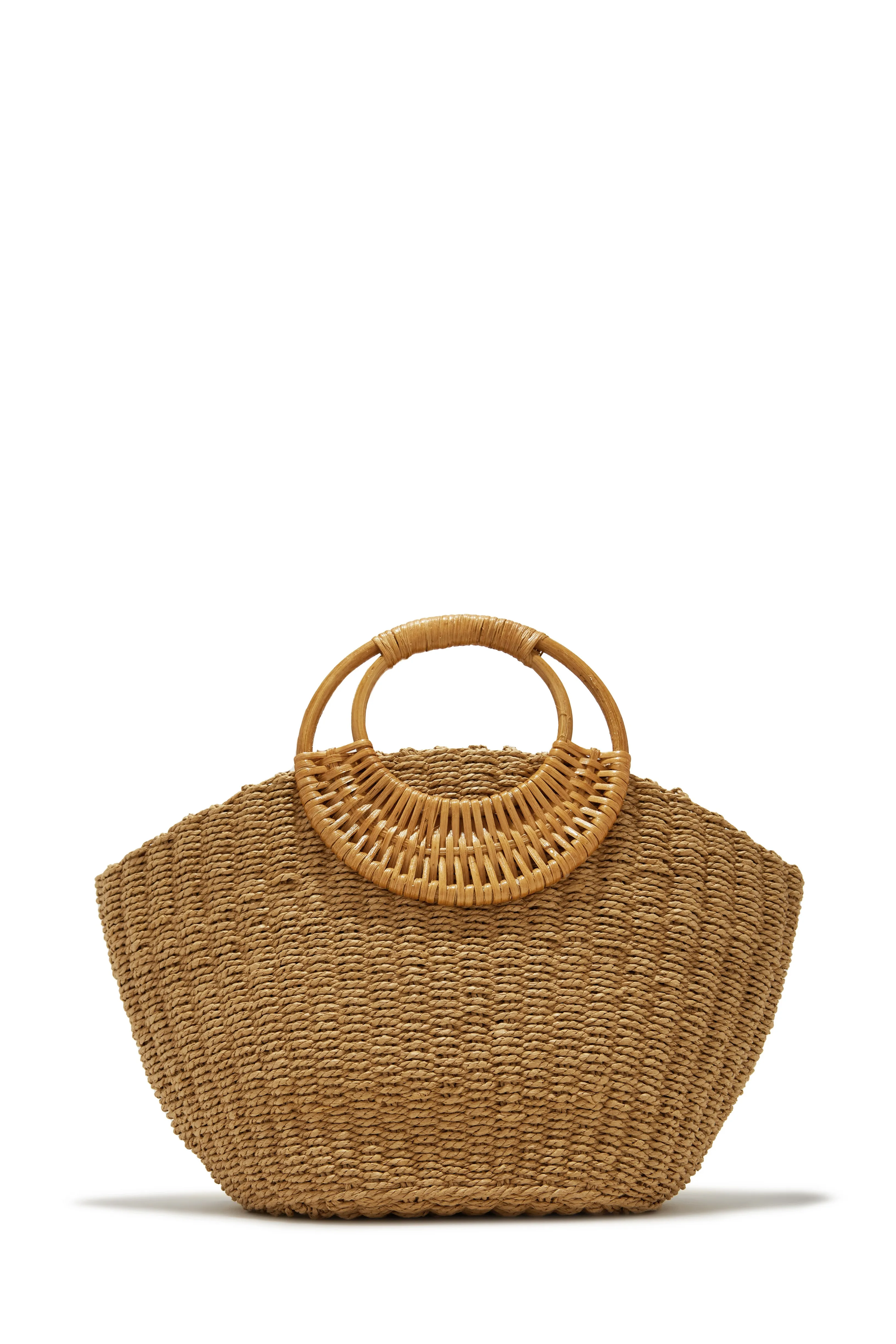 Marysol Woven Straw Handbag - Tan sold by Miss Lola