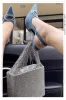 Azalia Fully Embellished Crossbody Handbag - Silver sold by Miss Lola