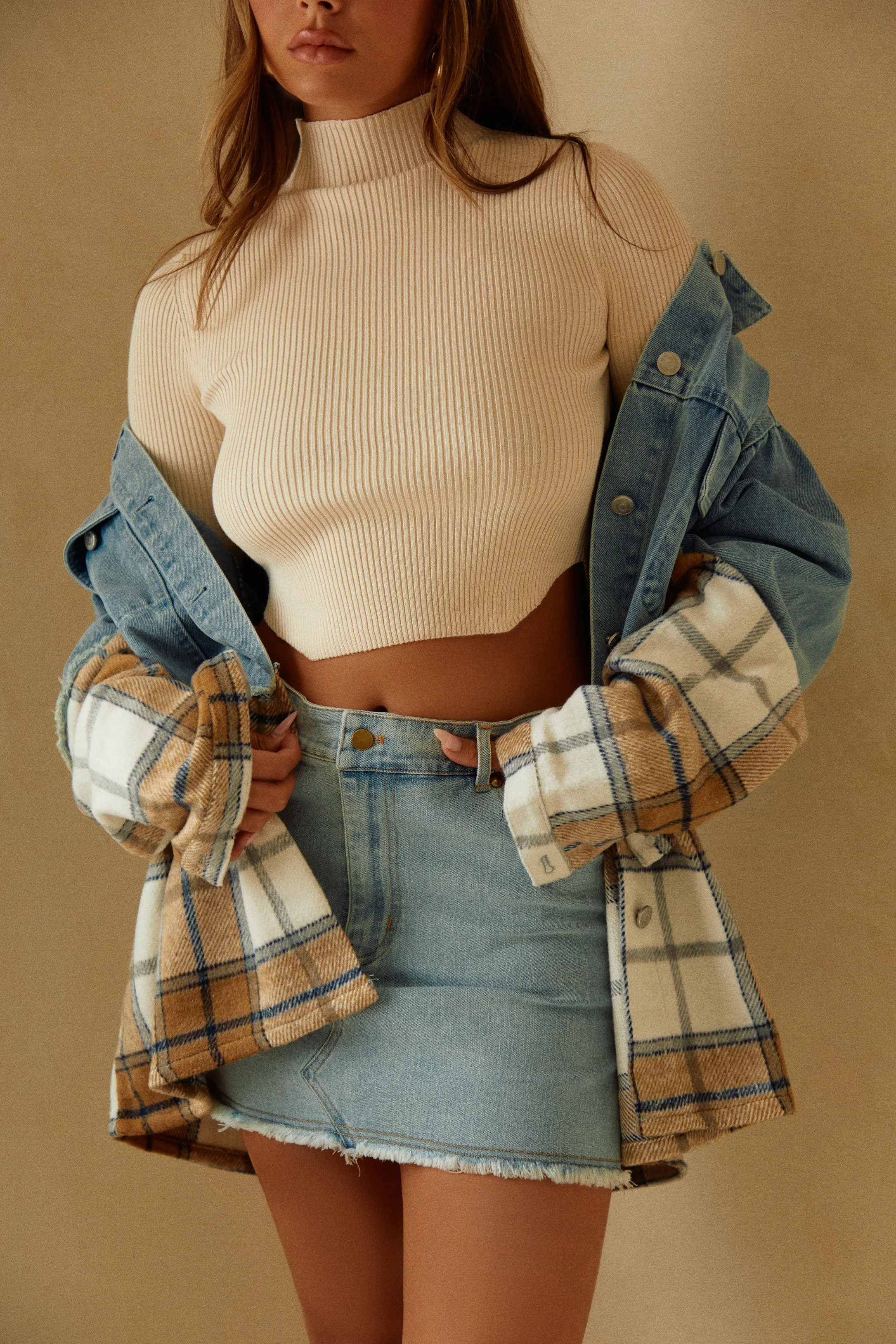 Manhattan Oversized Shacket - Denim sold by Miss Lola product image thumbnail 3