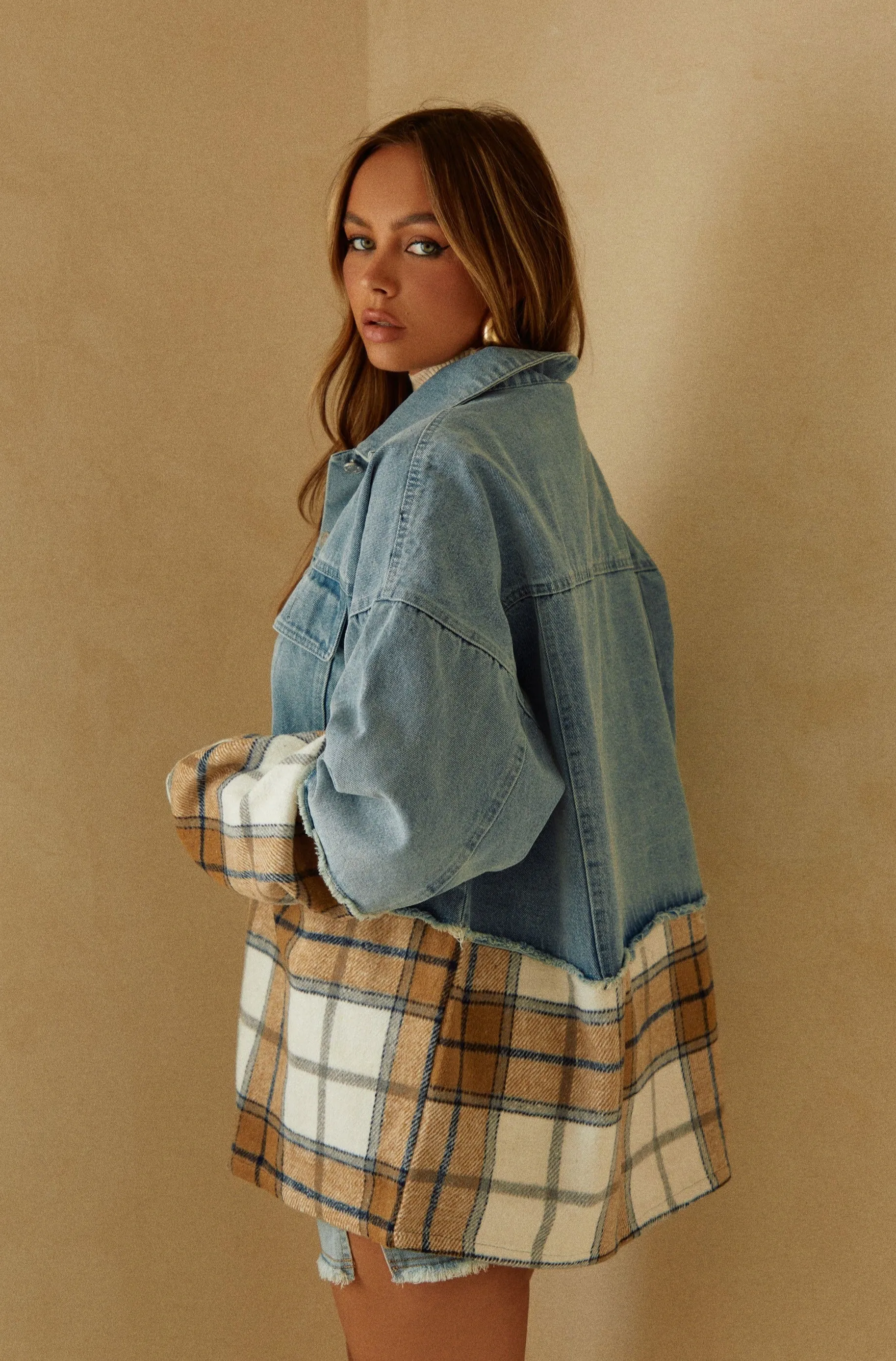 Manhattan Oversized Shacket - Denim sold by Miss Lola product image thumbnail 2