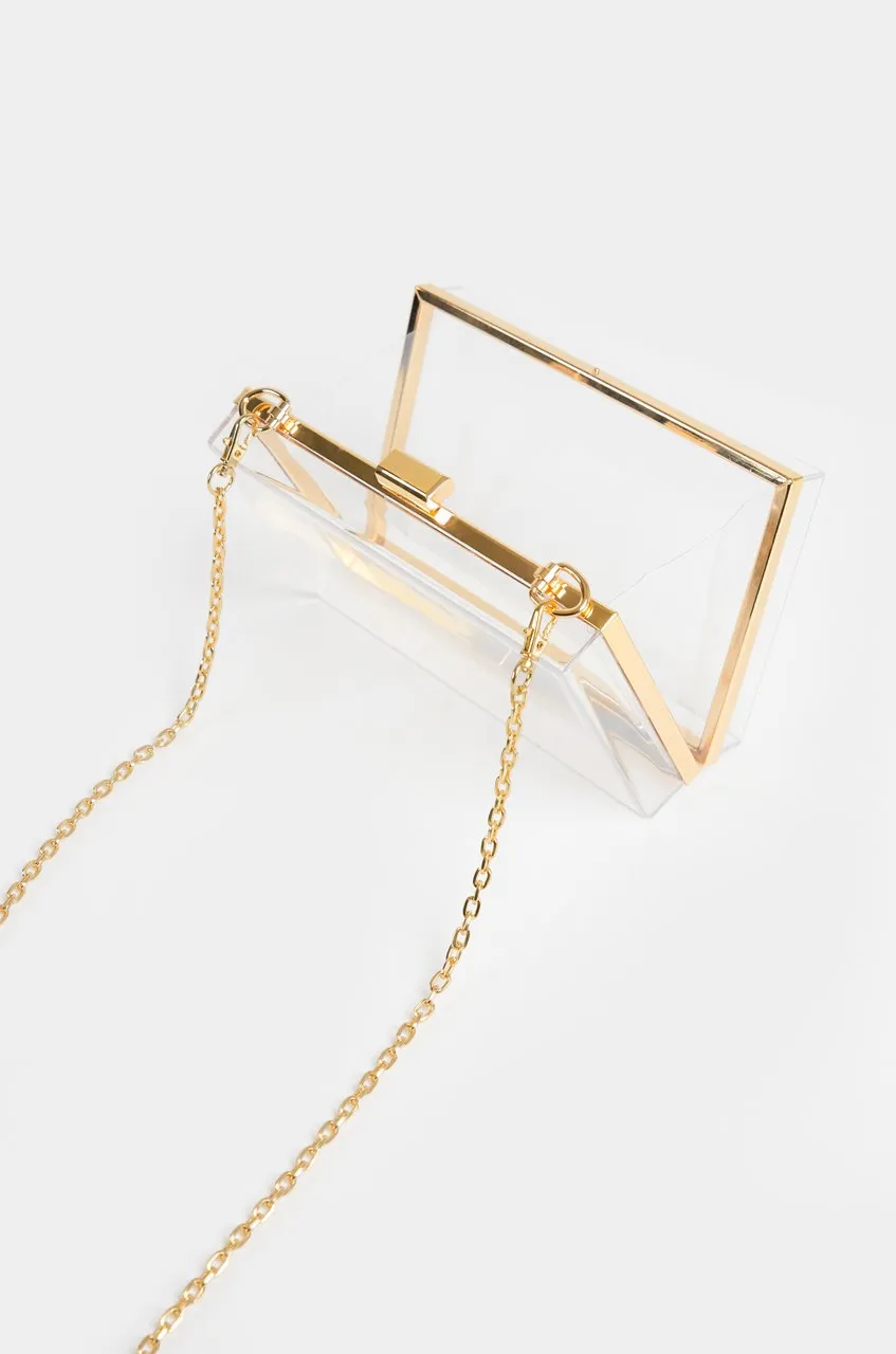 J'adore Clear Crossbody Clutch Bag - Clear sold by Miss Lola product image thumbnail 5