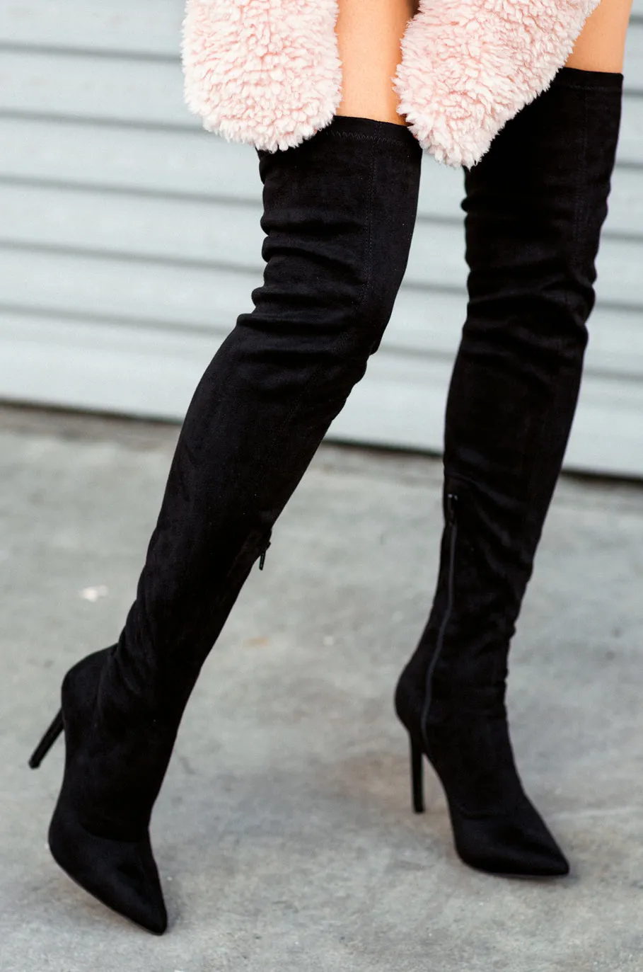 Sultry Touch Over The Knee Boots - Black sold by Miss Lola product image thumbnail 2