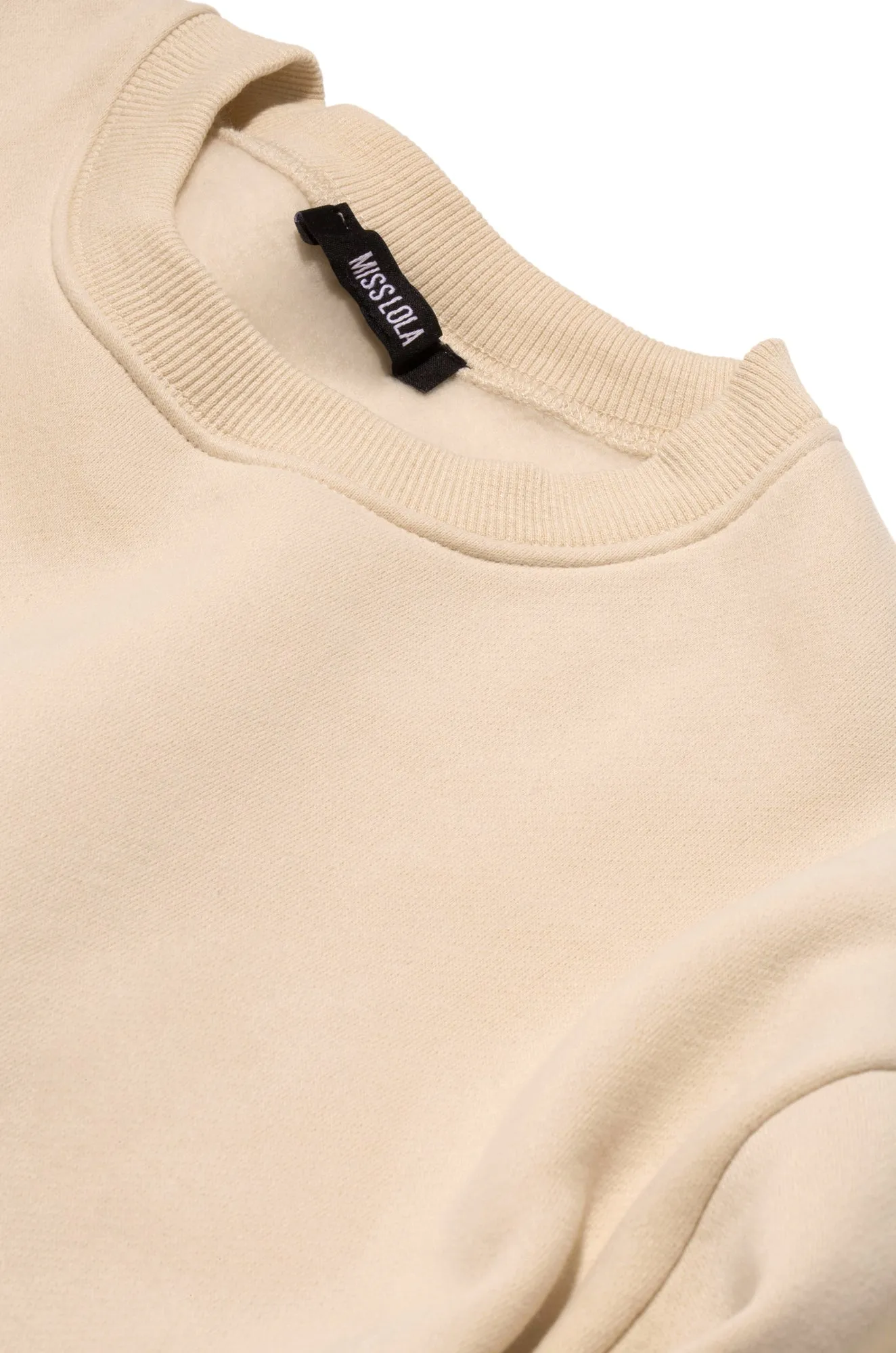 Cozy Feels Adult Crewneck Sweater - Cream sold by Miss Lola product image thumbnail 3