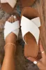 La Palma Slip On Flat Sandals - Tan sold by Miss Lola