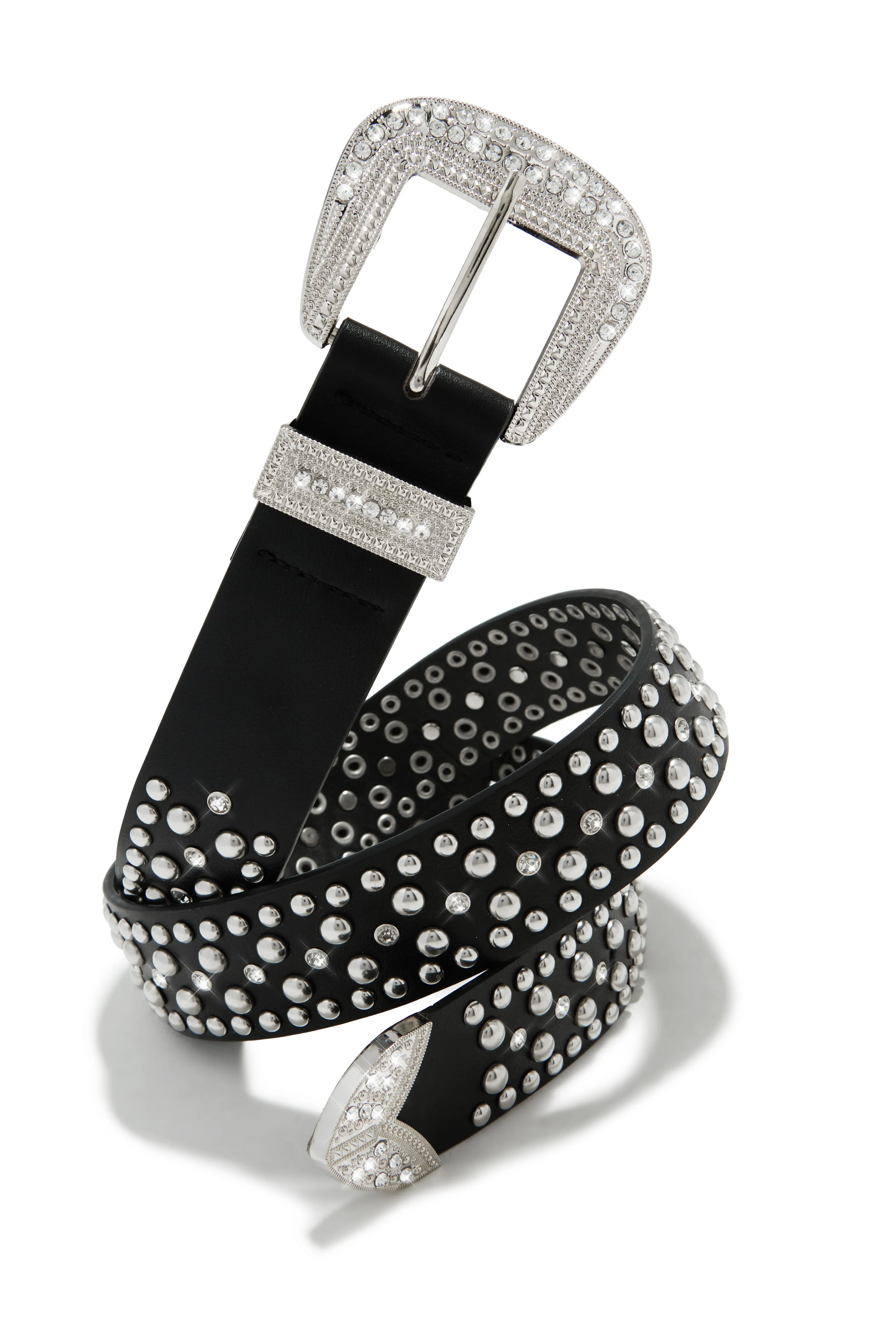 Emina Embellished PU Belt - Black sold by Miss Lola product image thumbnail 2