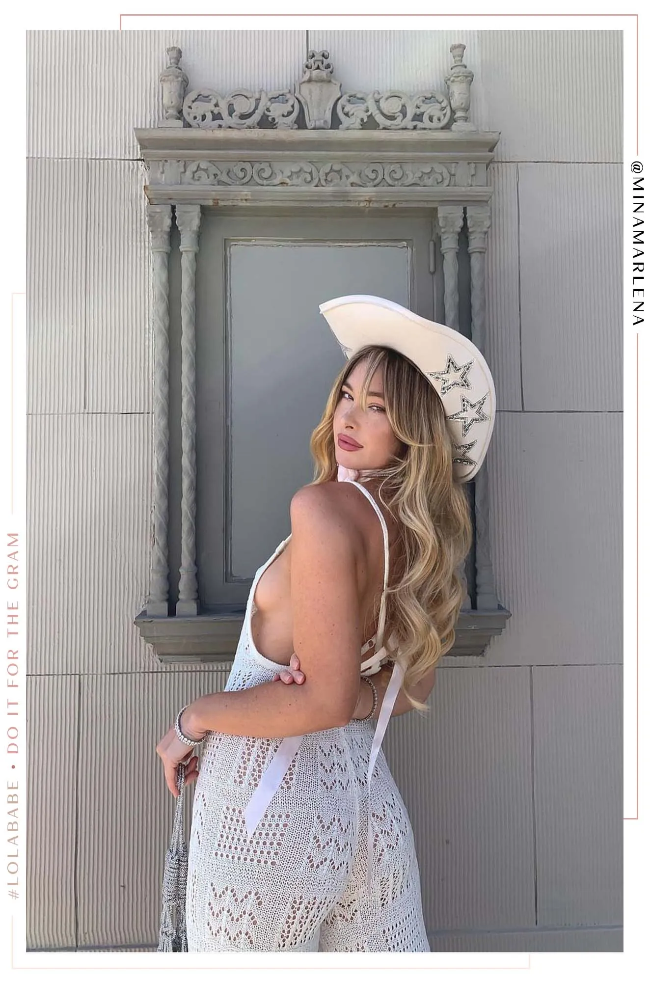 Star Muse Embellished Western Hat - Ivory sold by Miss Lola product image thumbnail 3