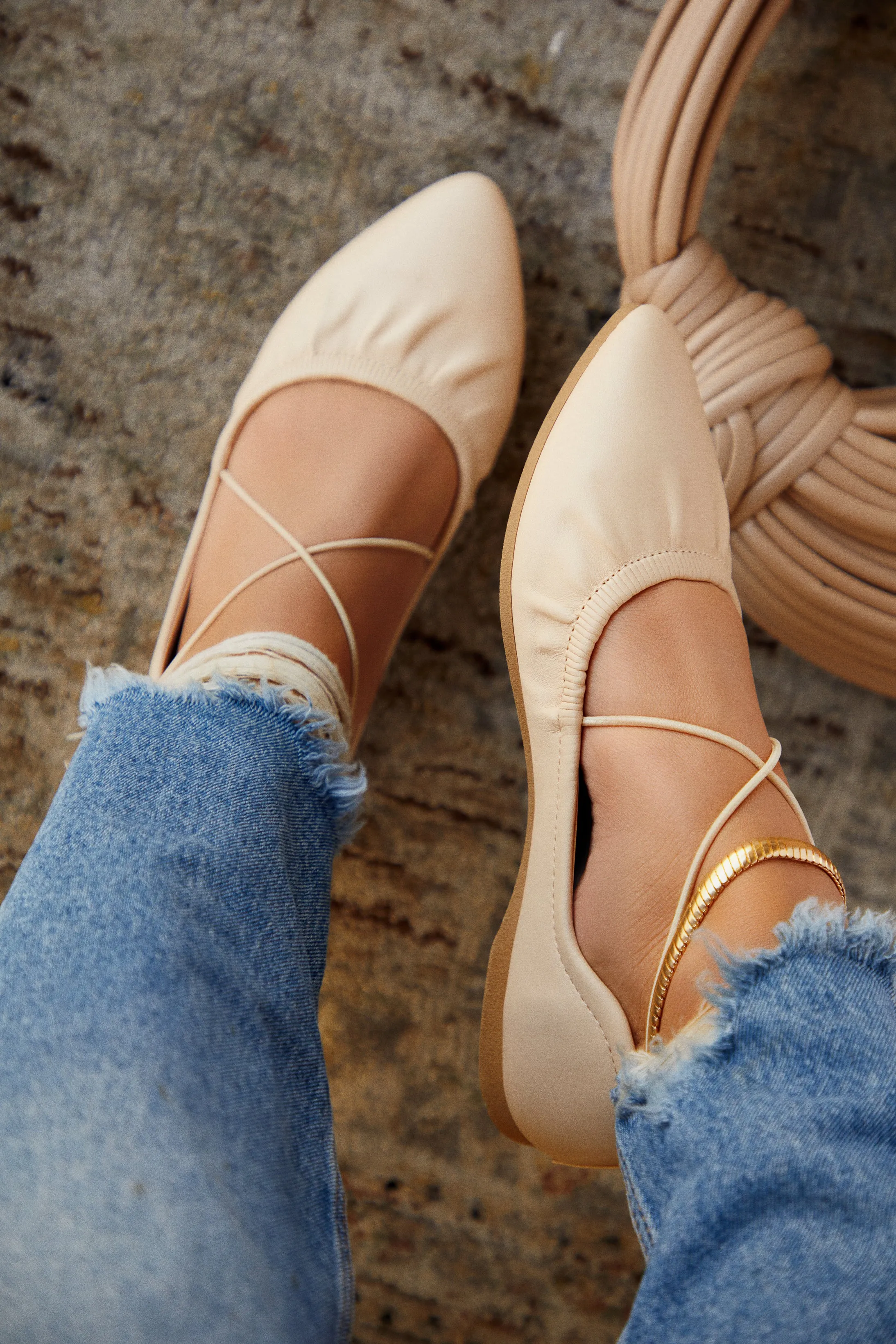 Kristine Criss Cross Flats - White sold by Miss Lola product image thumbnail 4