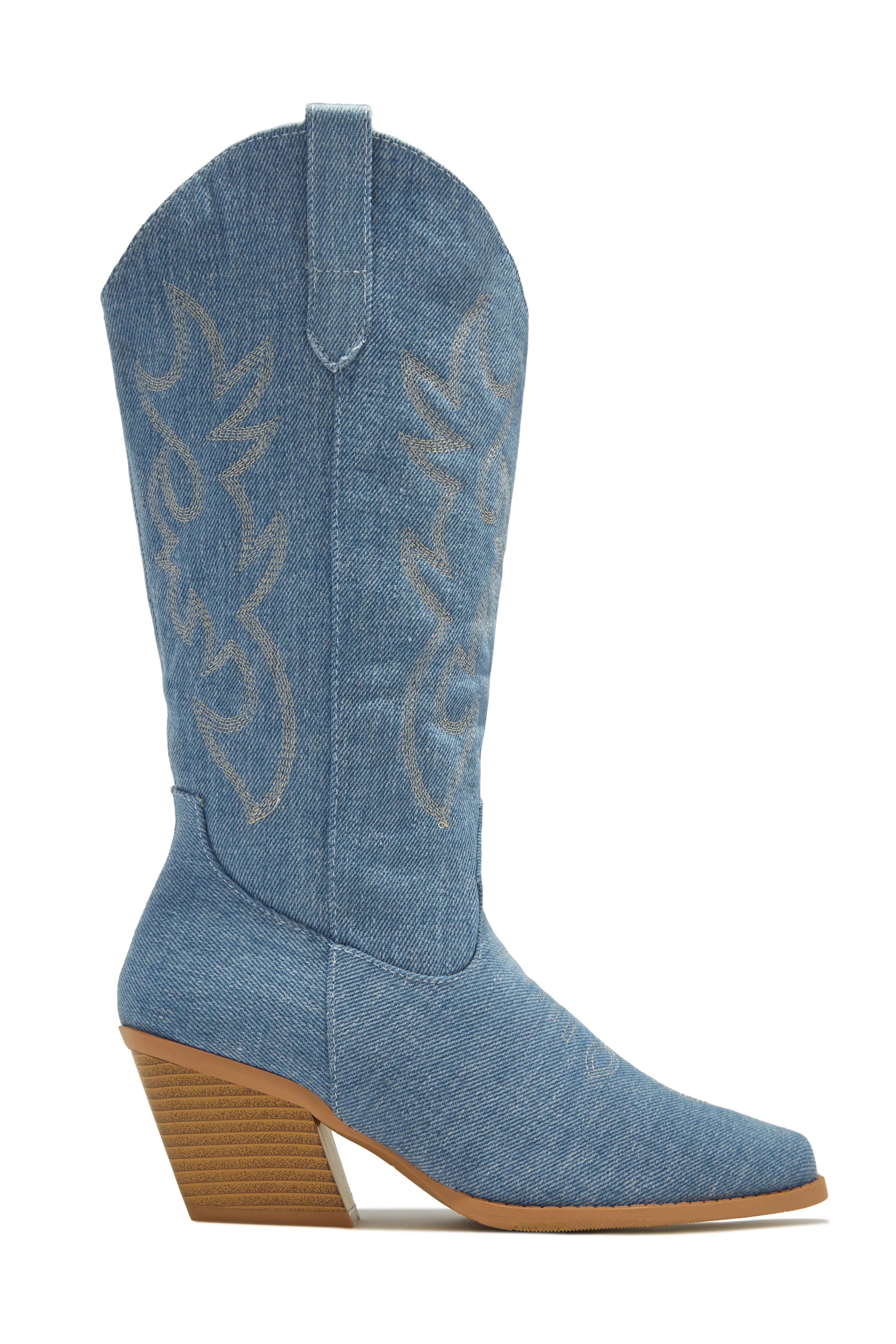 Abby Cowgirl Boots - Denim sold by Miss Lola product image thumbnail 5