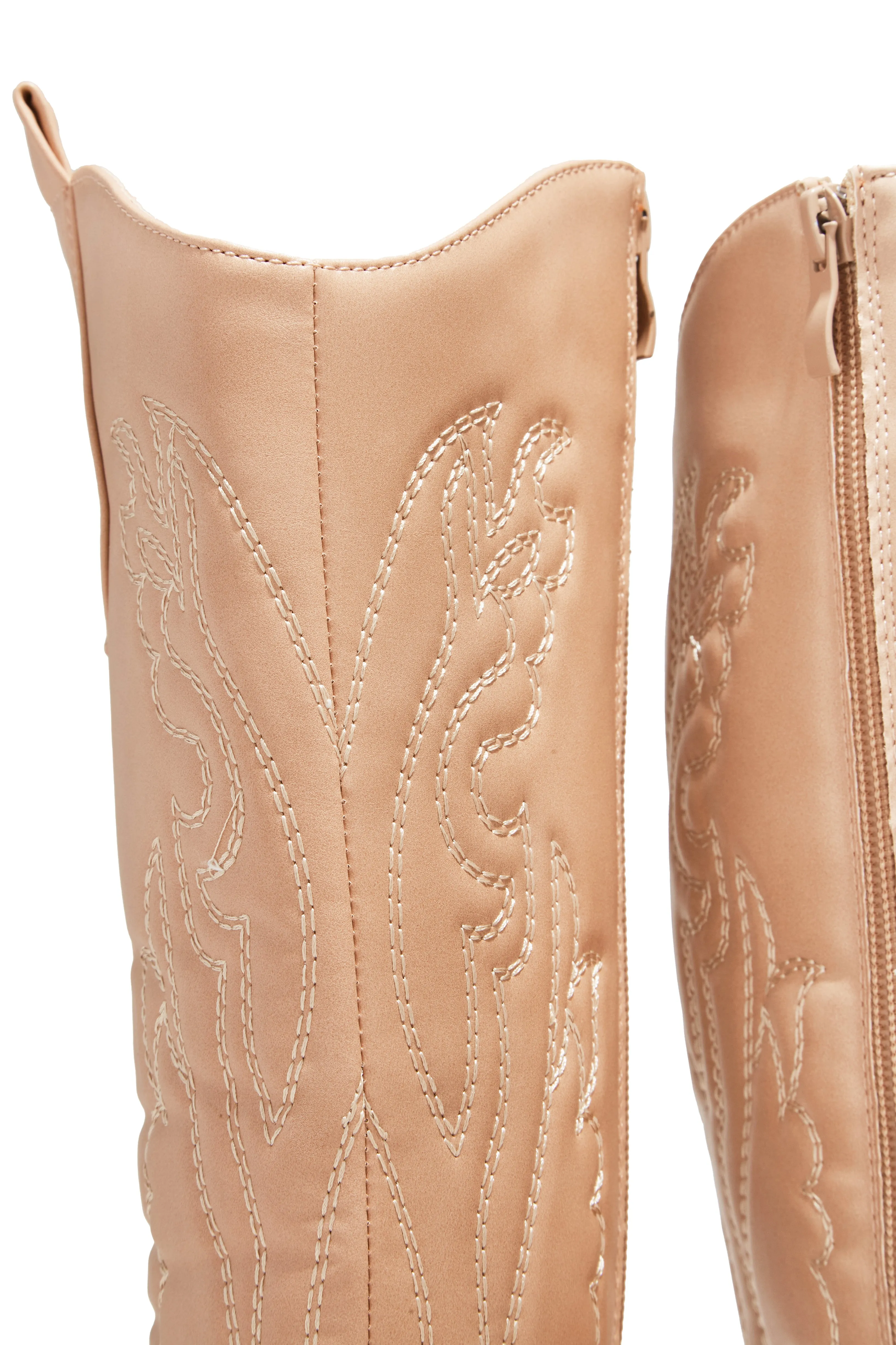 Miller Cowgirl Boots - Nude sold by Miss Lola product image thumbnail 4