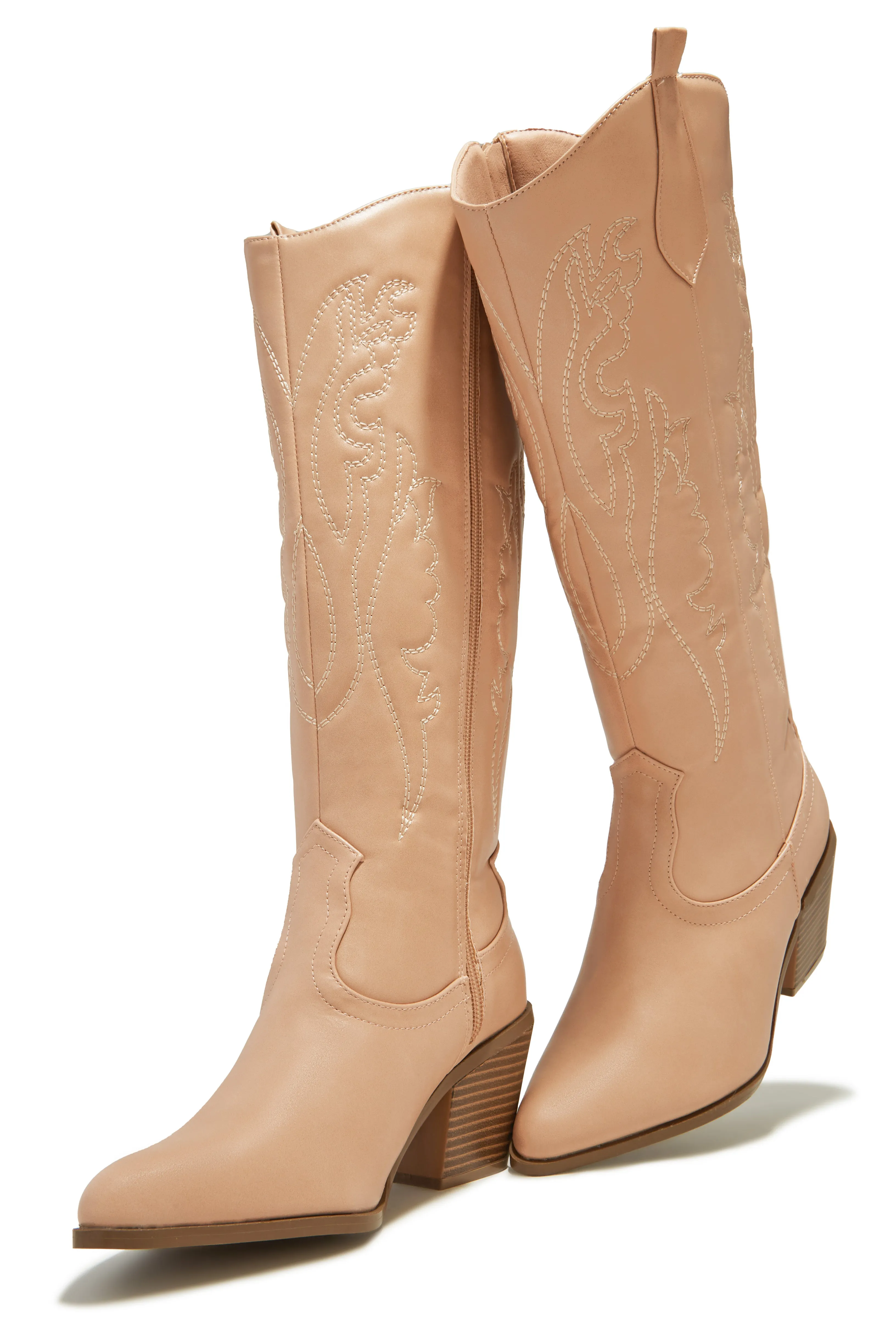 Miller Cowgirl Boots - Nude sold by Miss Lola product image thumbnail 3