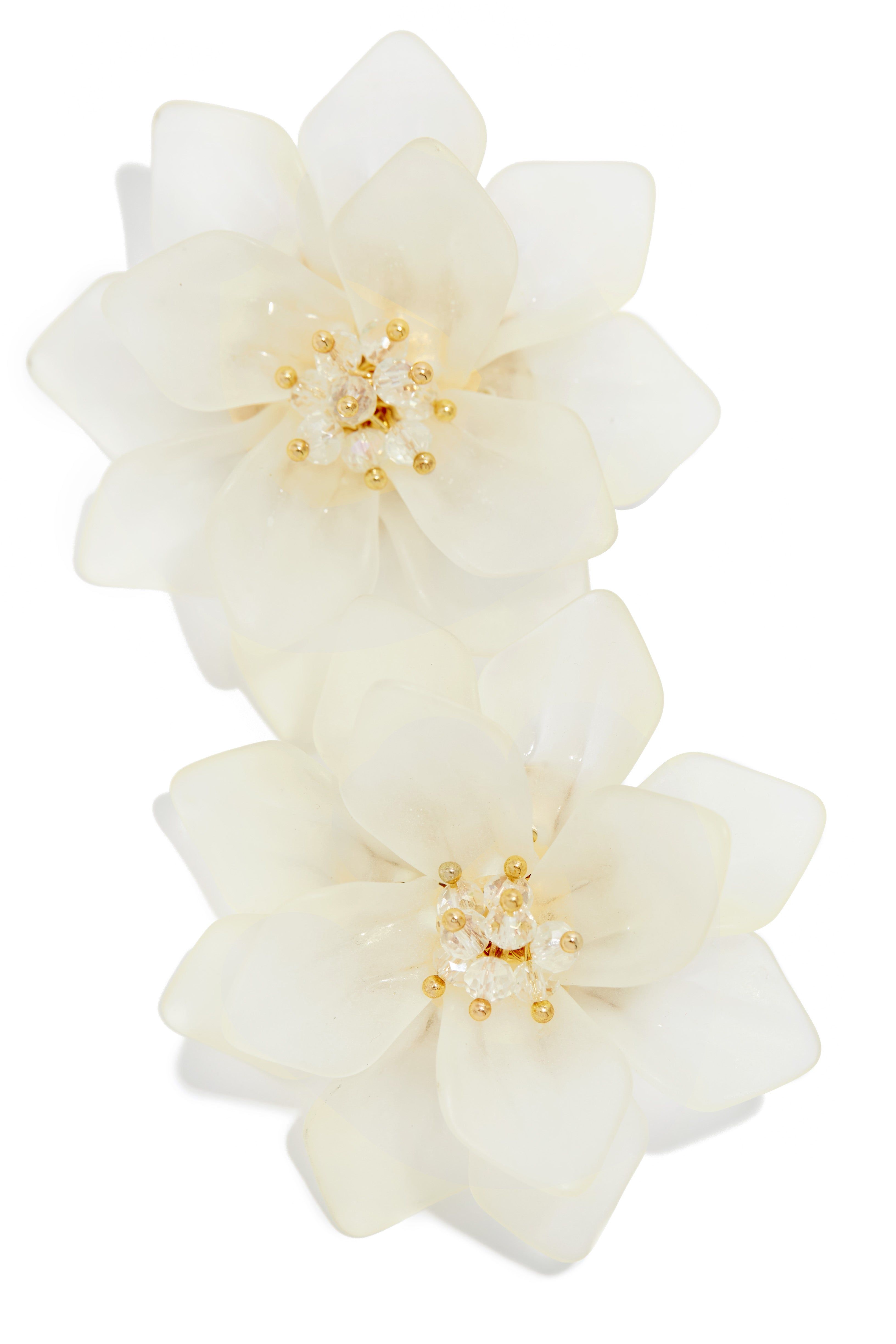 Perfect Oasis Oasis Flower Statement Earring - Ivory sold by Miss Lola product image thumbnail 3