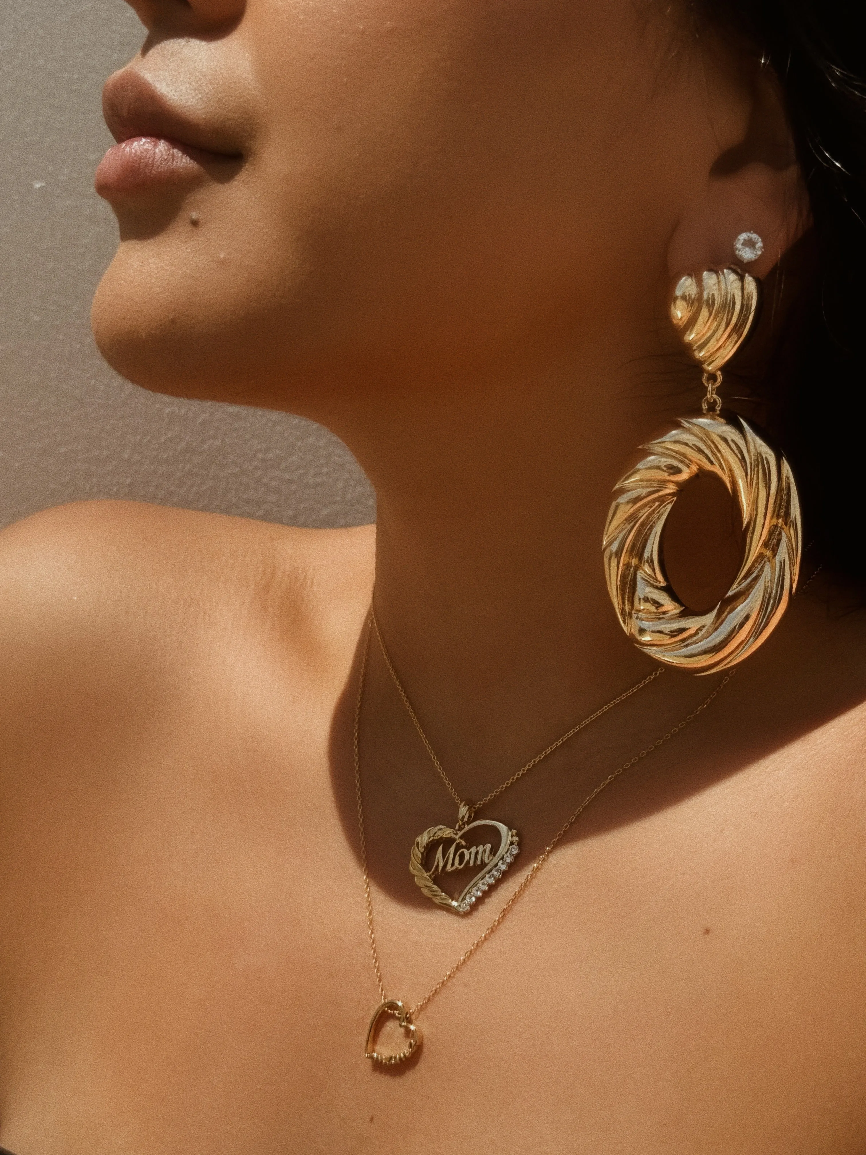 With Love Embellished Heart Necklace- Gold sold by Miss Lola product image thumbnail 4