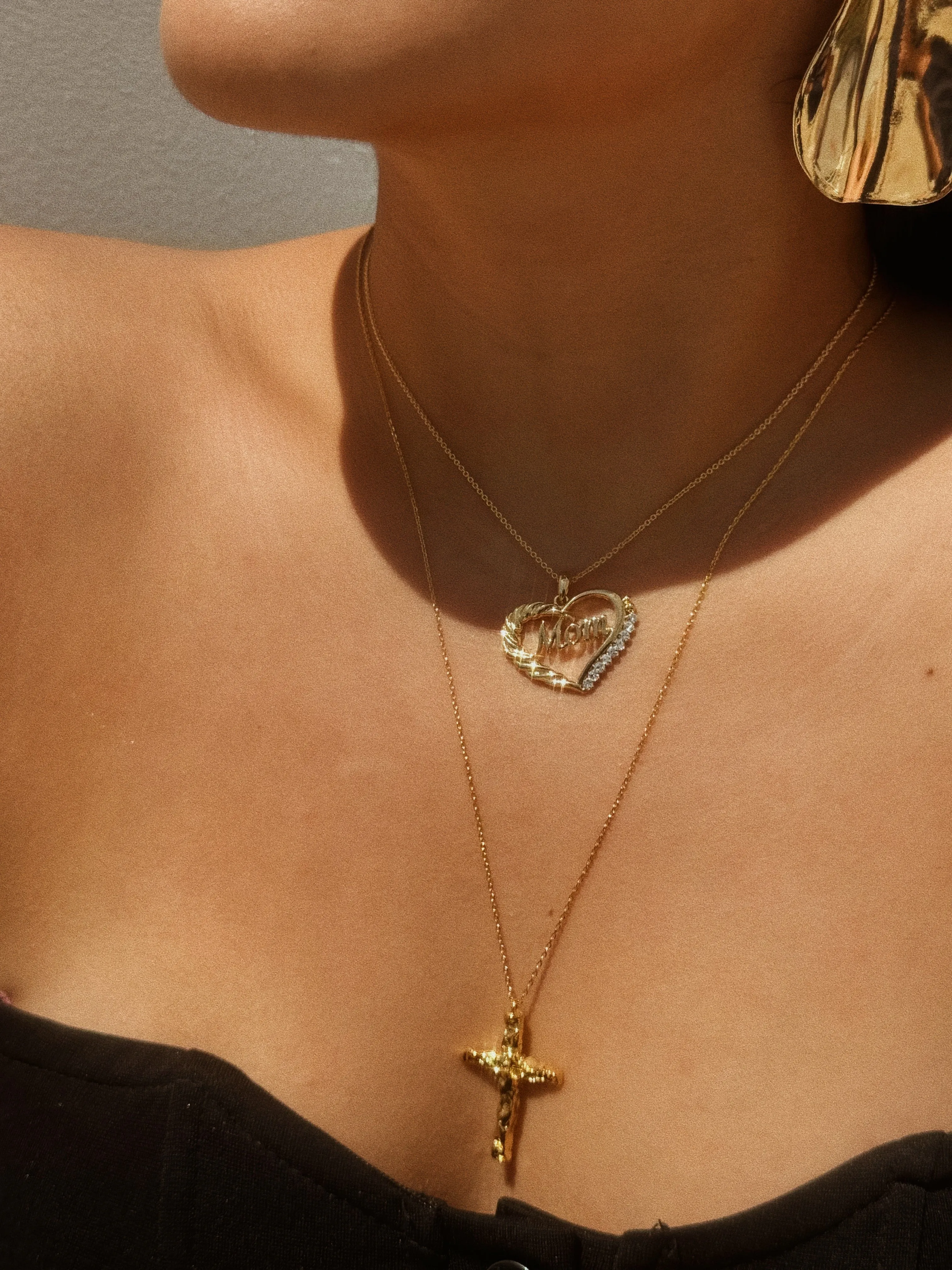 With Love Embellished Heart Necklace- Gold sold by Miss Lola product image thumbnail 2