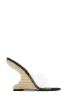 Seamara Wedge Heel Mules - Black sold by Miss Lola