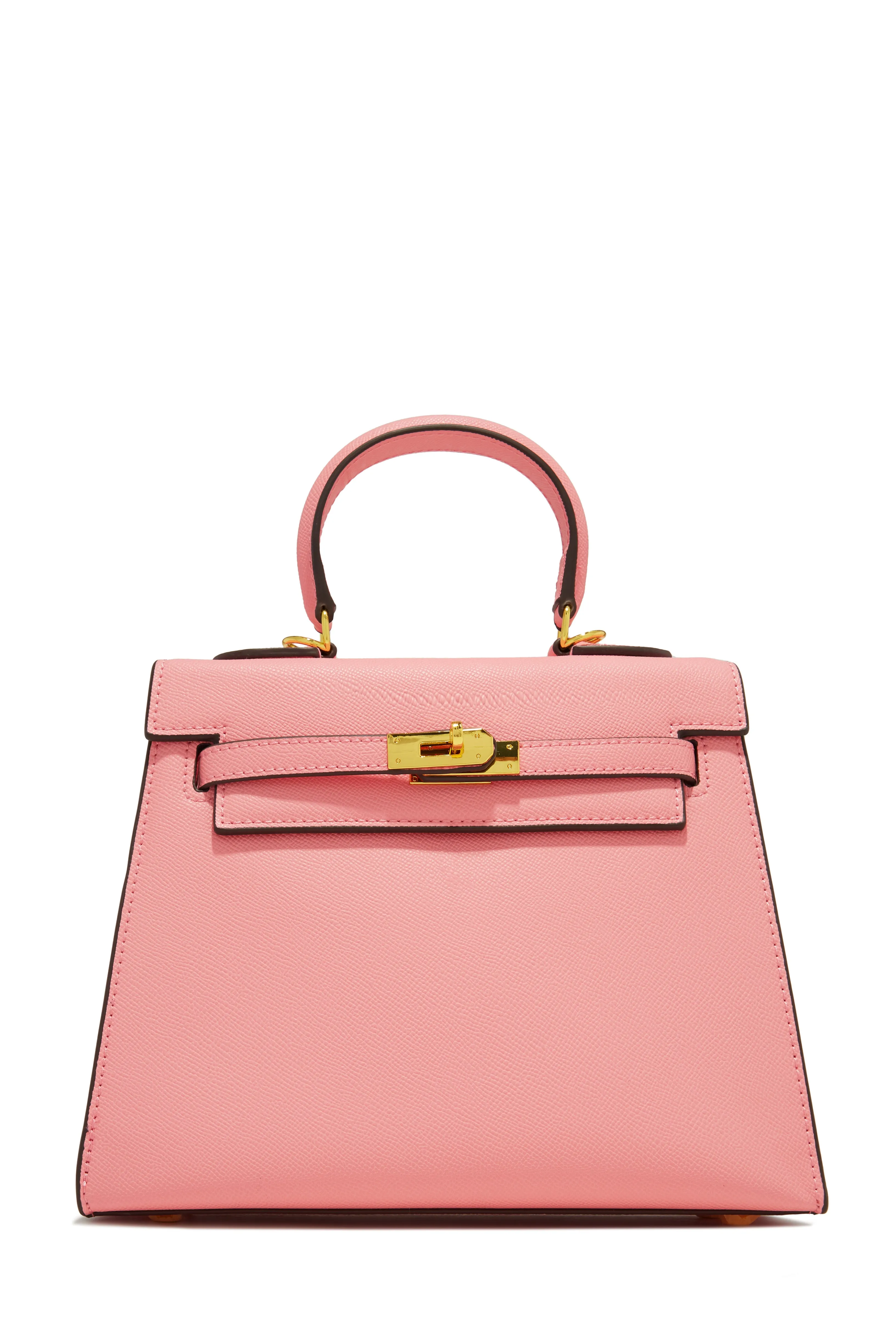 Erica Structured Top Handle Bag - Pink sold by Miss Lola product image thumbnail 2